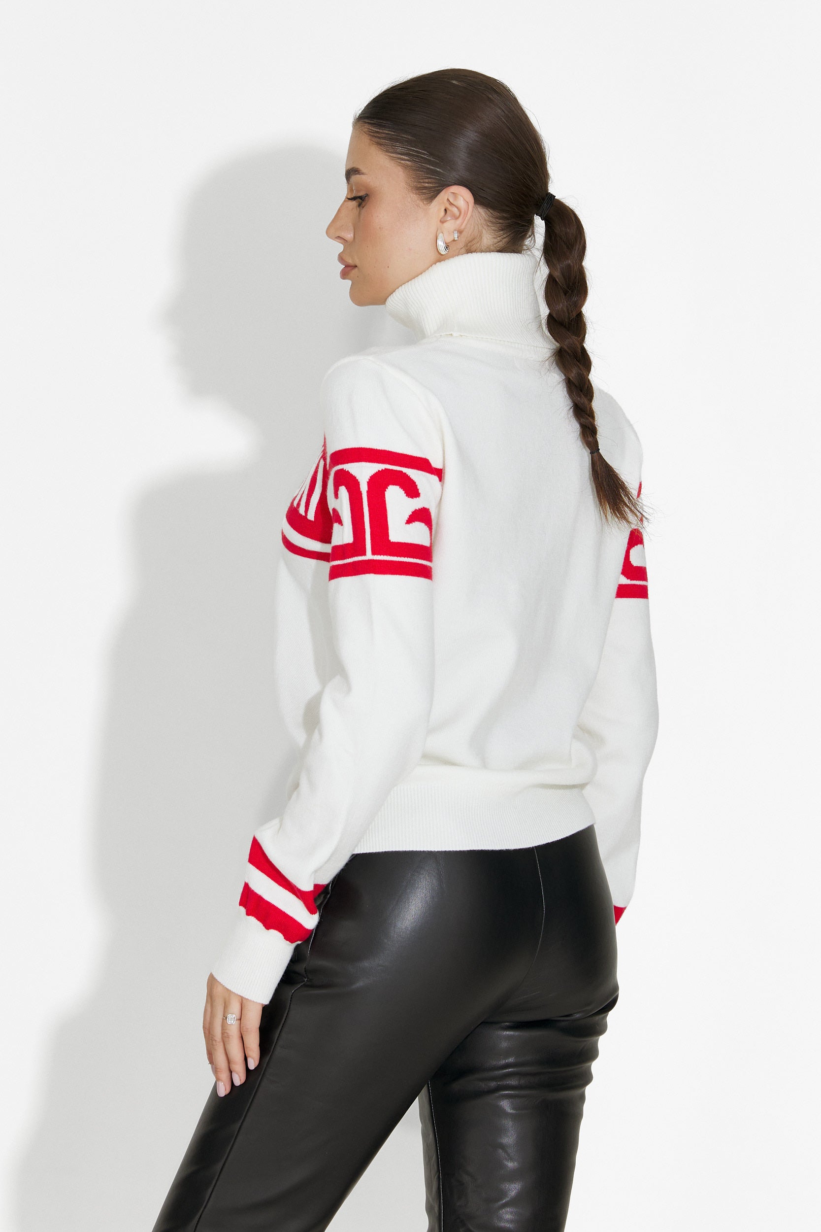 Sweter narciarski damski biały Zaleris Bogas