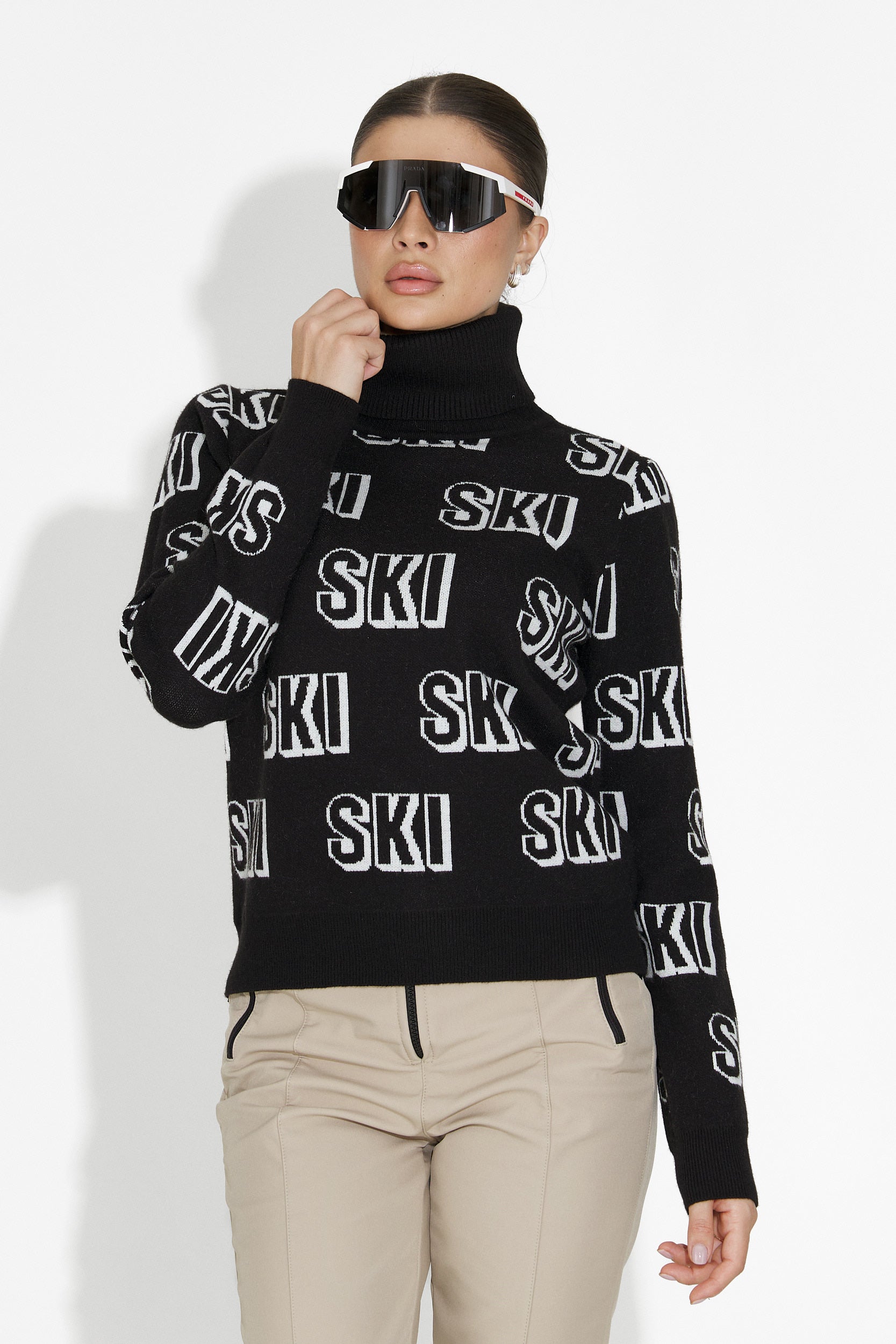 Pullover da sci donna nero Caresia Bogas