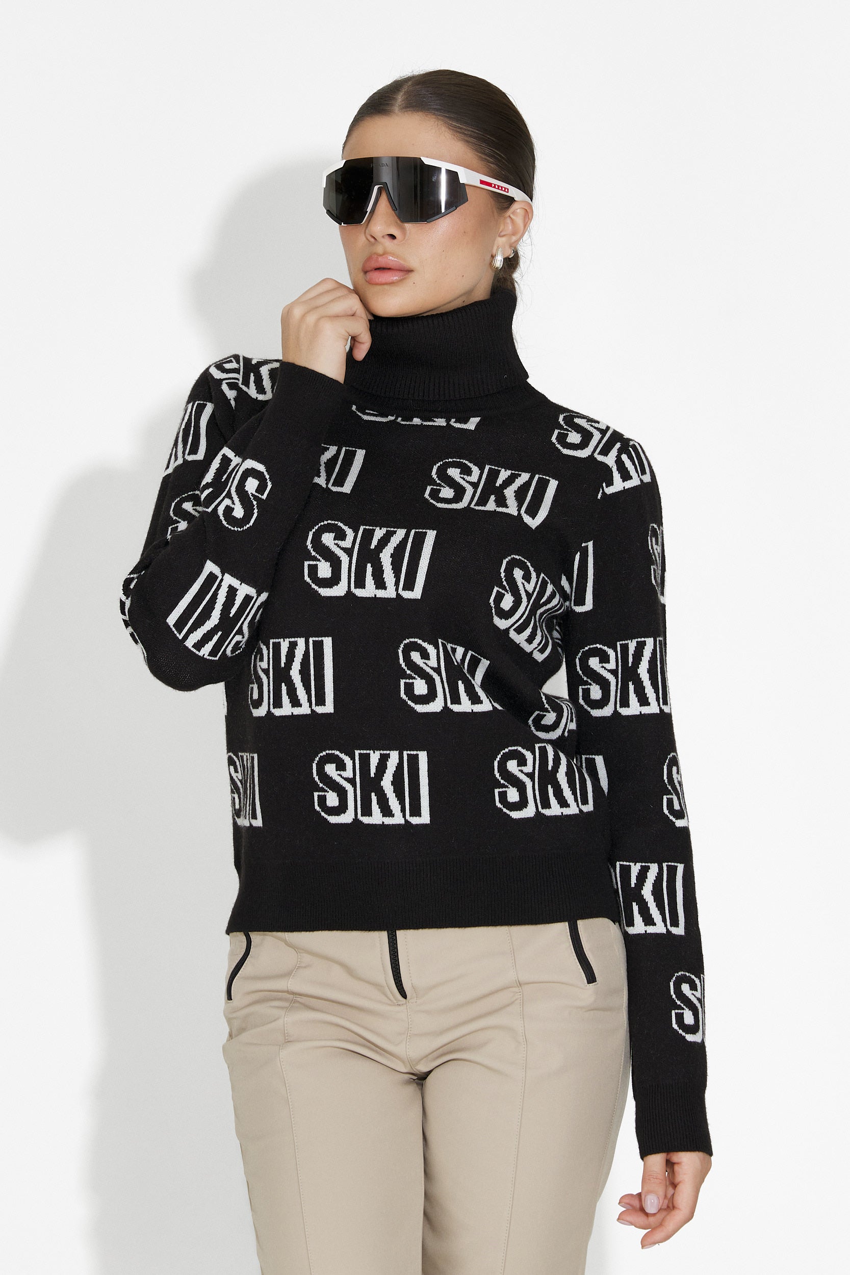 Pullover da sci donna nero Caresia Bogas