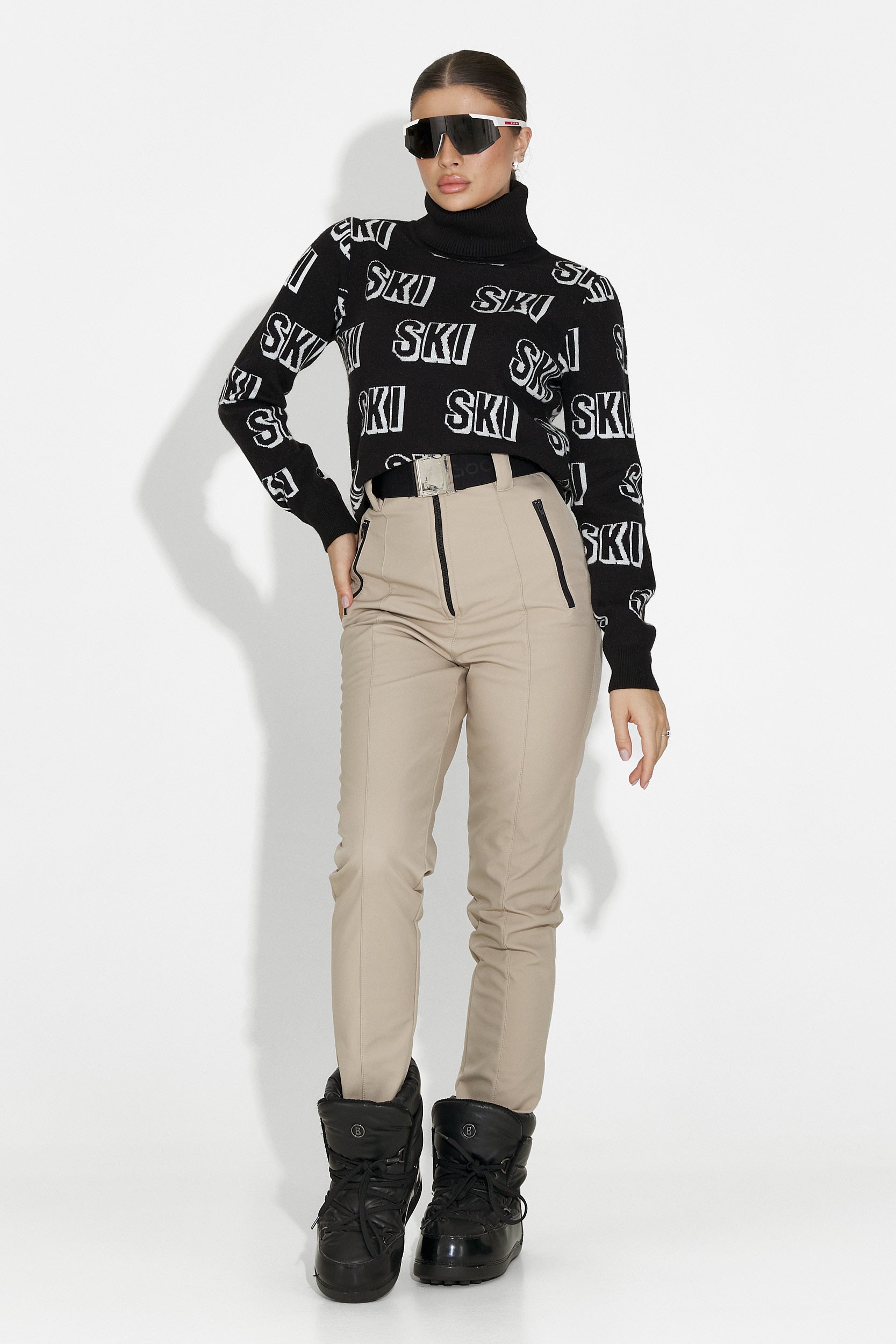 Pullover da sci donna nero Caresia Bogas