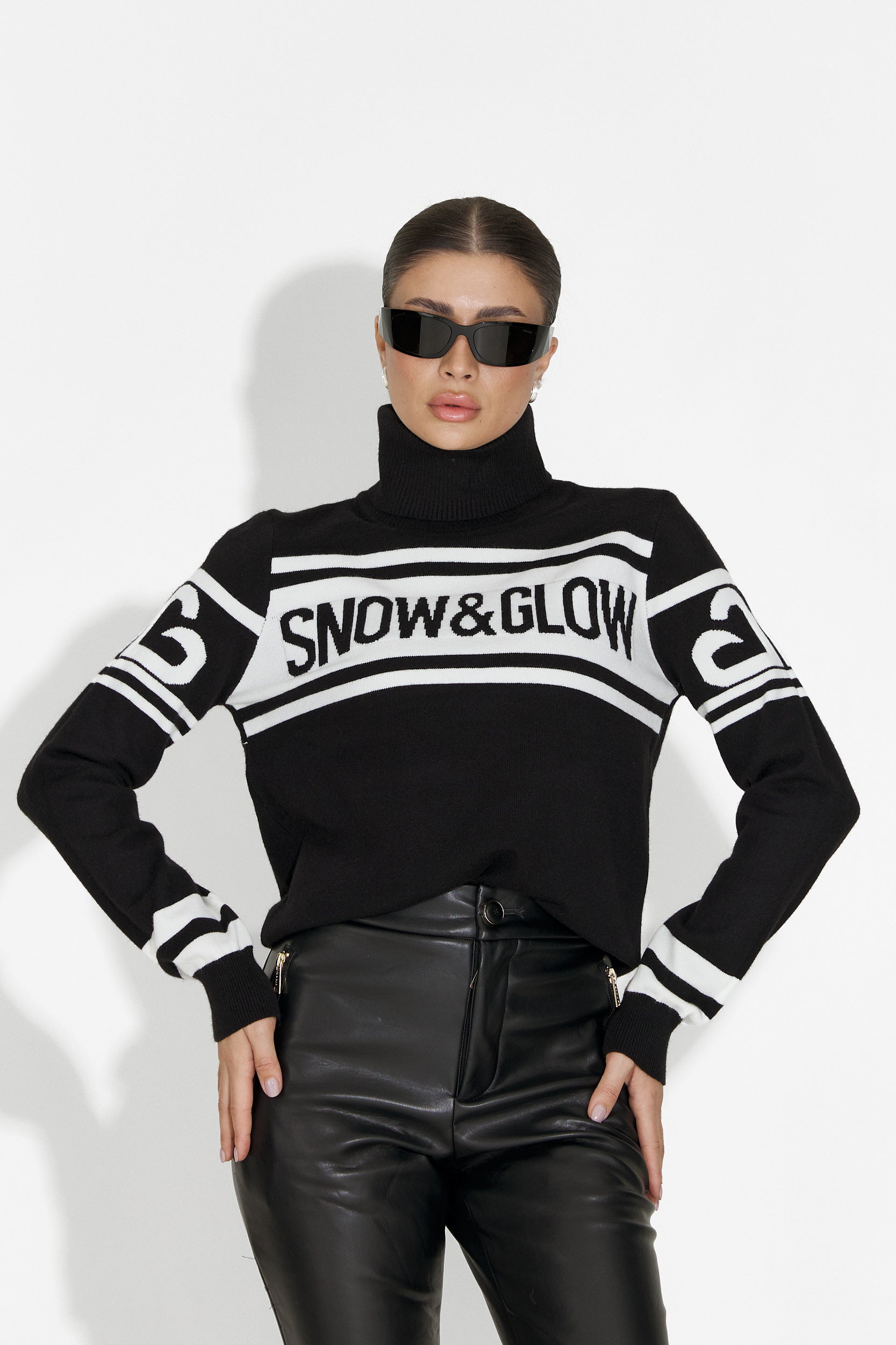 Sweter narciarski damski czarny Clyra Bogas