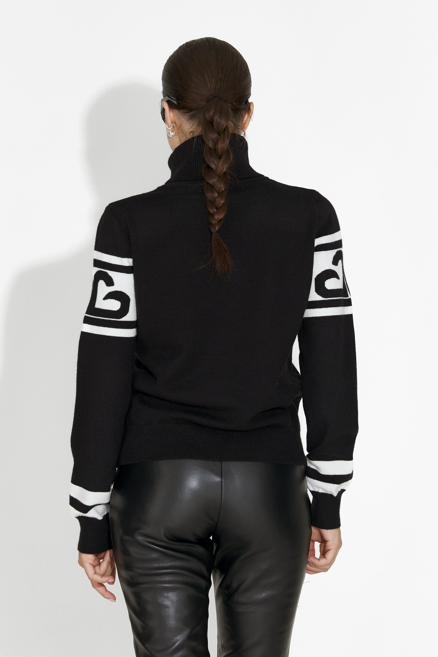 Sweter narciarski damski czarny Delyra Bogas