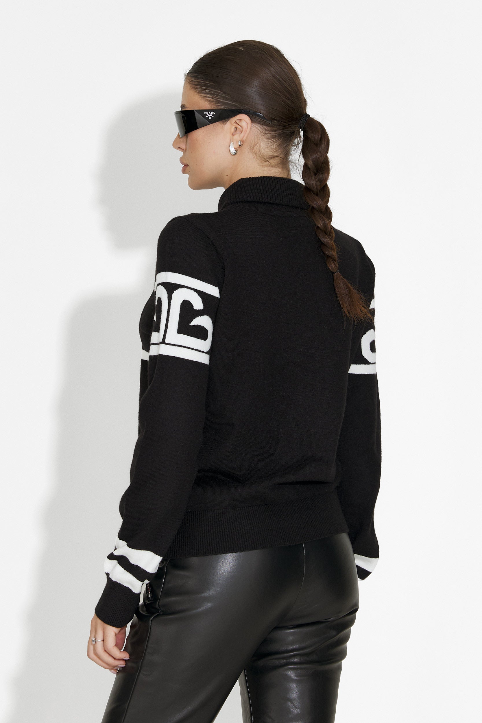 Sweter narciarski damski czarny Lanaki Bogas