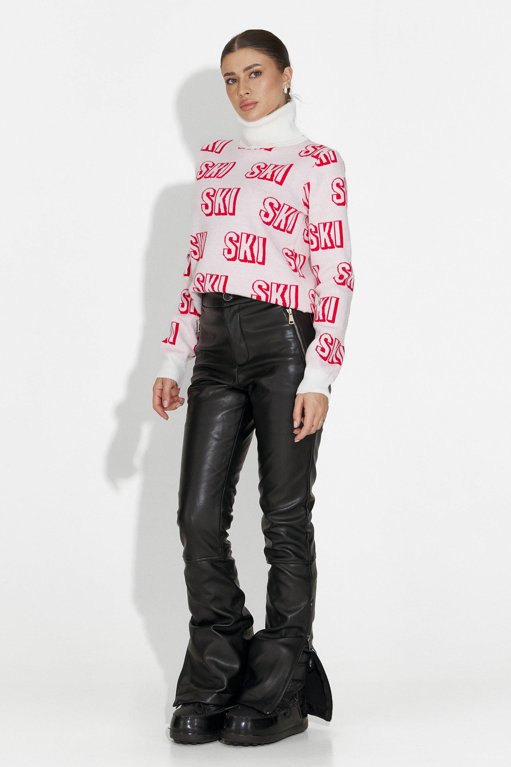 Pullover da sci donna bianco Caresia Bogas