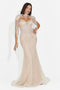 Gretchens Bogas Langes Beiges Damenkleid
