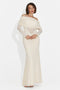 Rochie dama lunga bej Laura Bogas