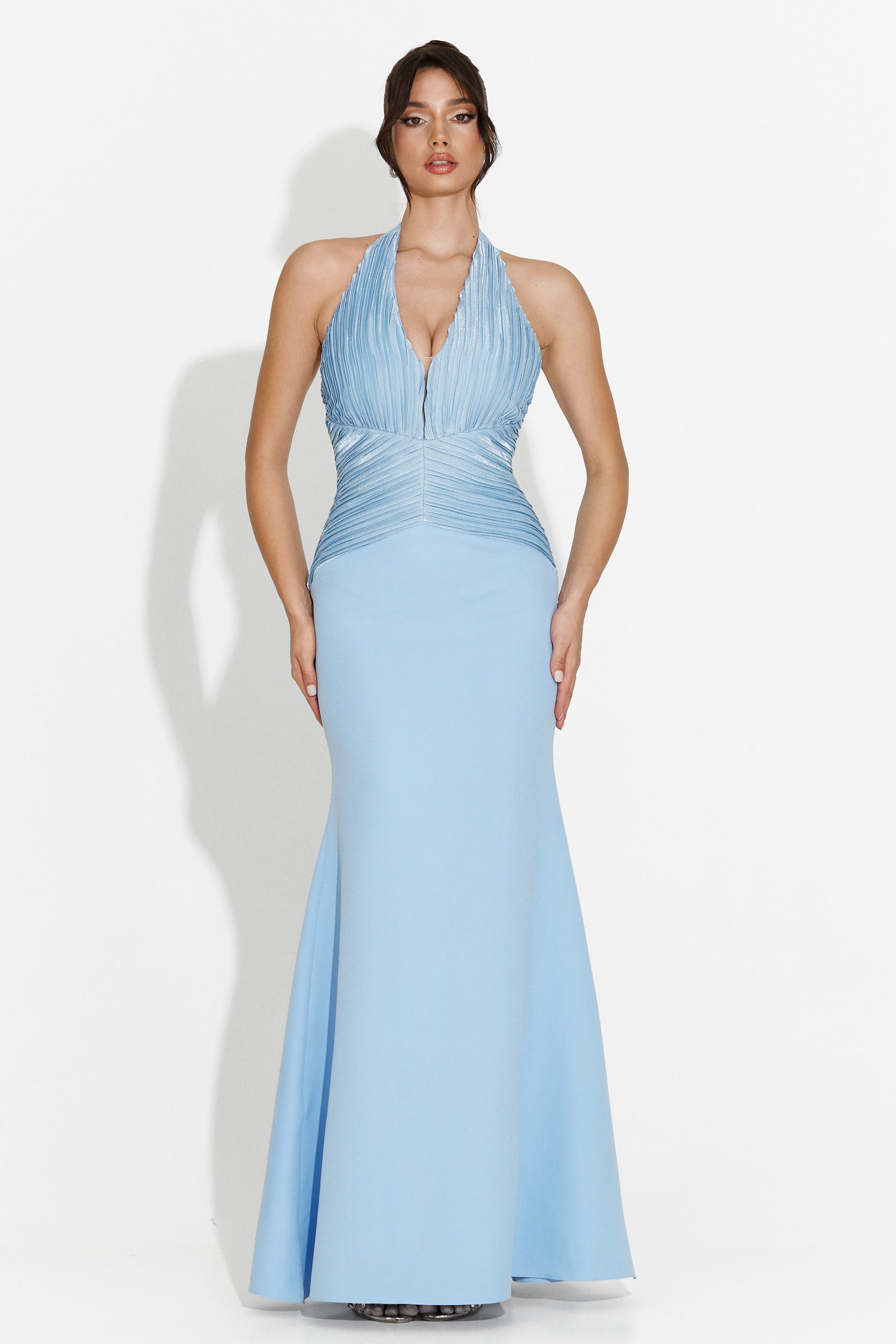 Robe longue bleue pour femme Cicy Bogas