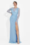 Rochie dama lunga bleu Herminia Bogas