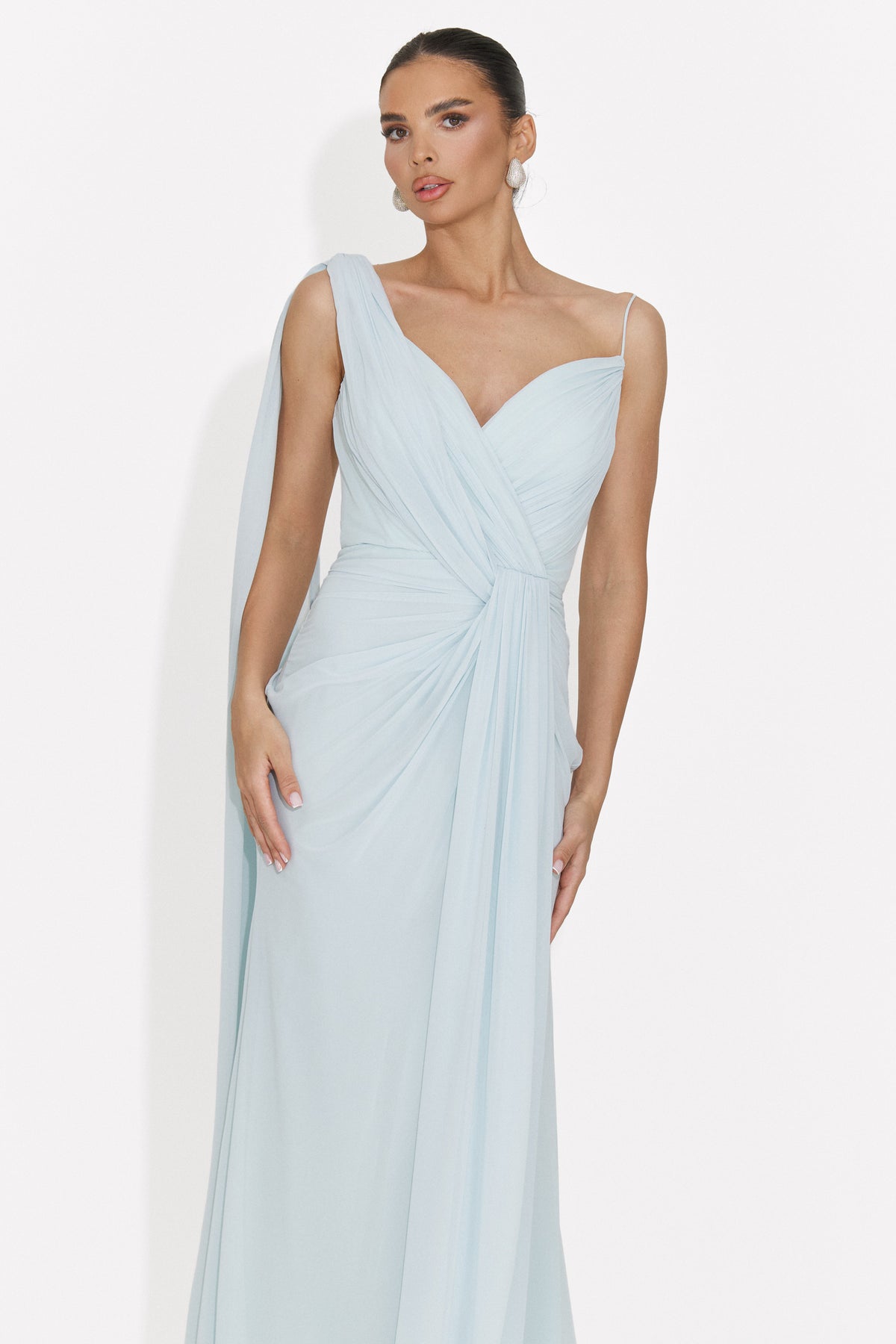 Long light blue women's dress Lino Bogas, image 8 of 8