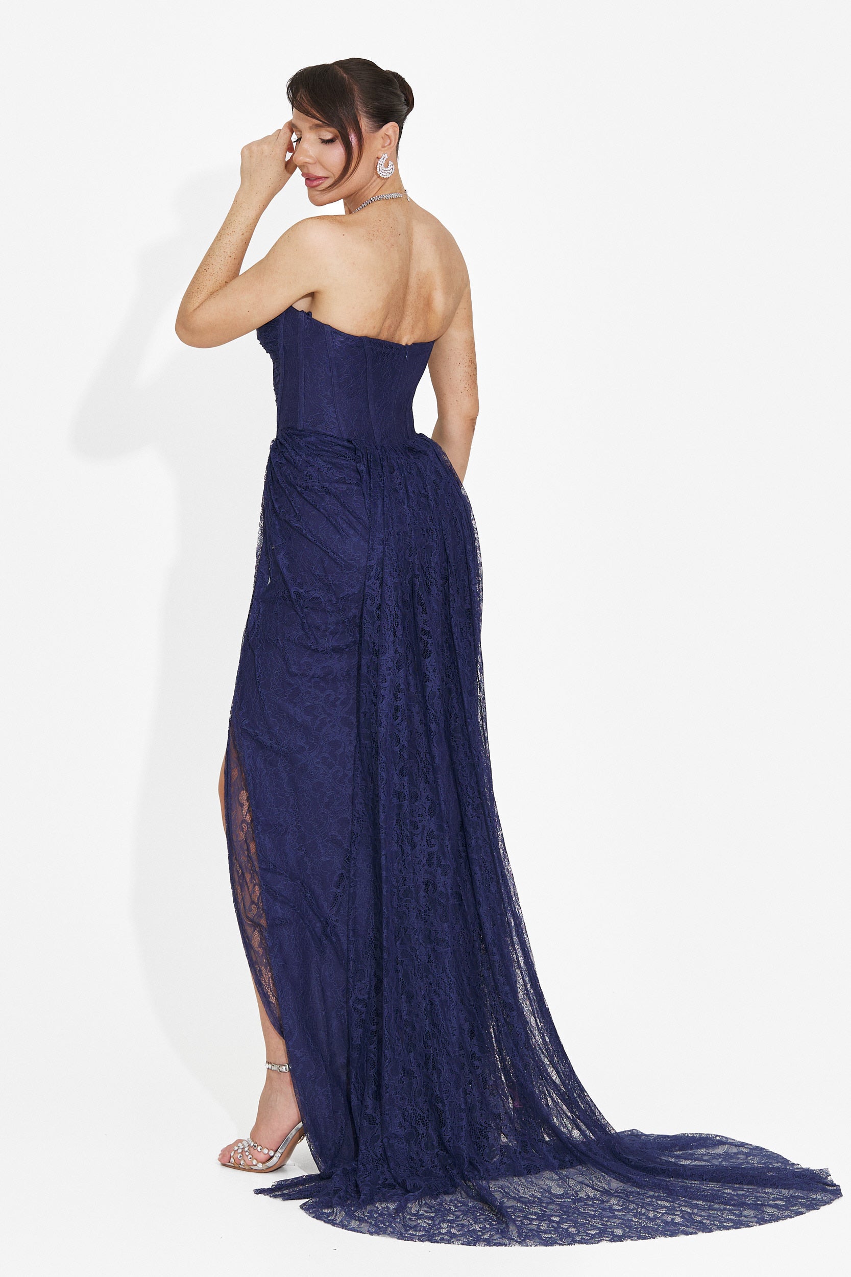 Rochie dama lunga bleumarin Sareia Bogas