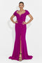 Emilias Bogas langes fuchsiafarbenes Damenkleid