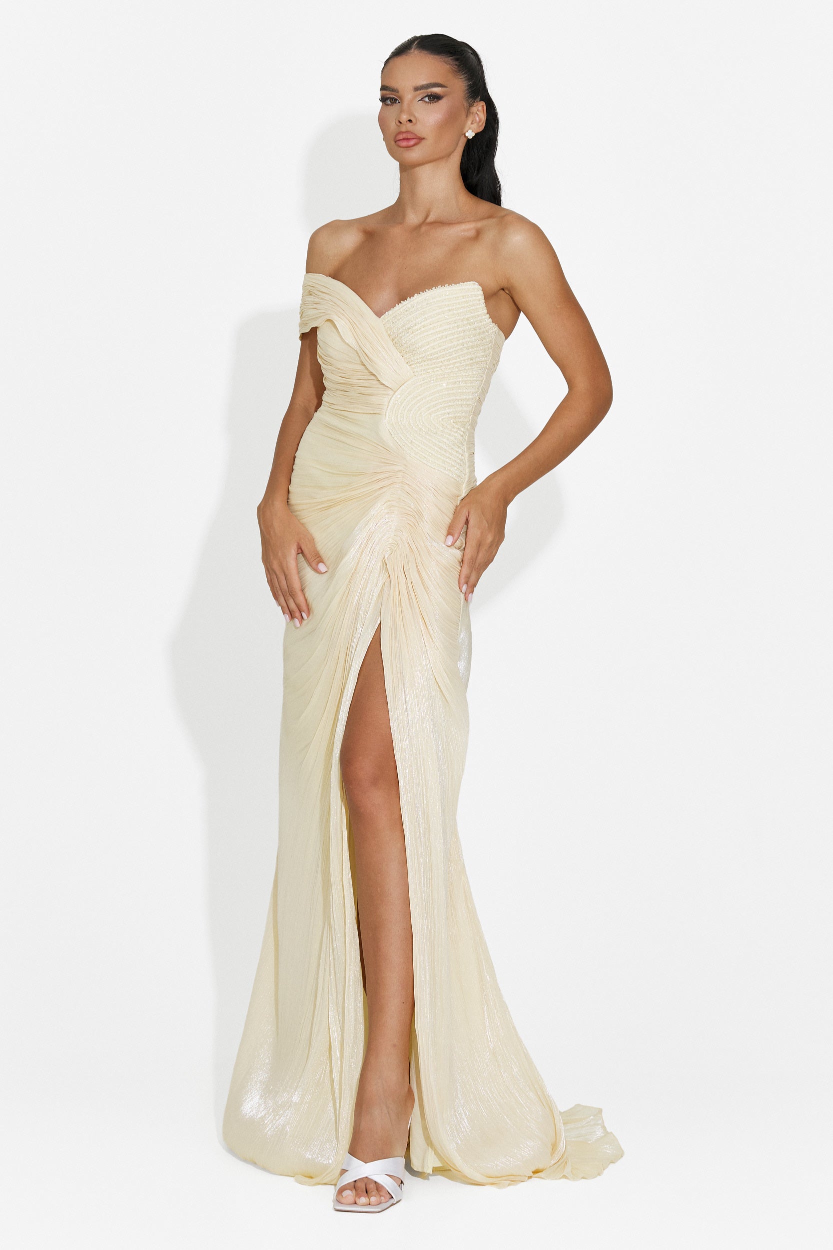 Robe Longue Jaune pour Dames de Schmidt Bogas