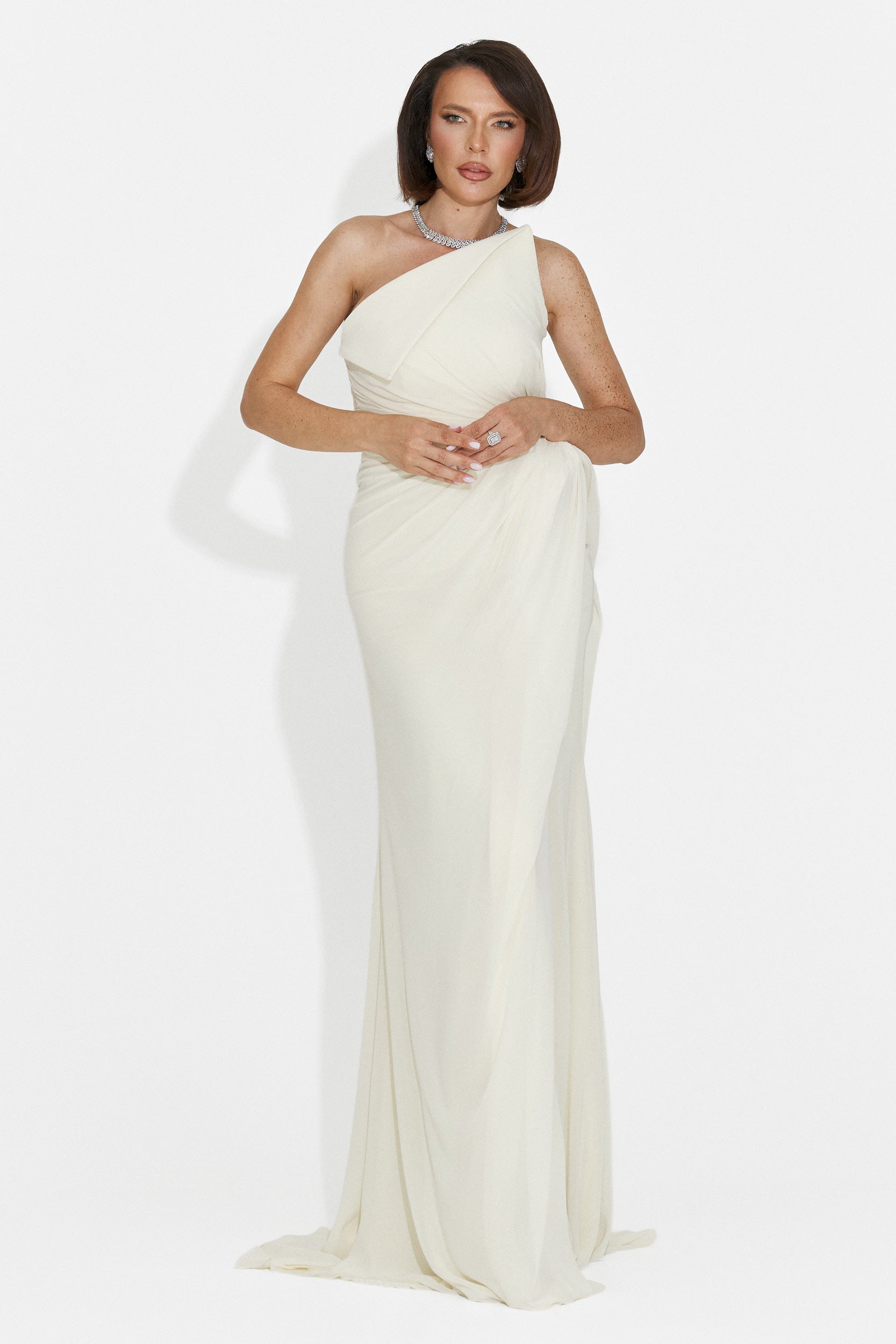 Felina Bogas langes gelbes Damenkleid