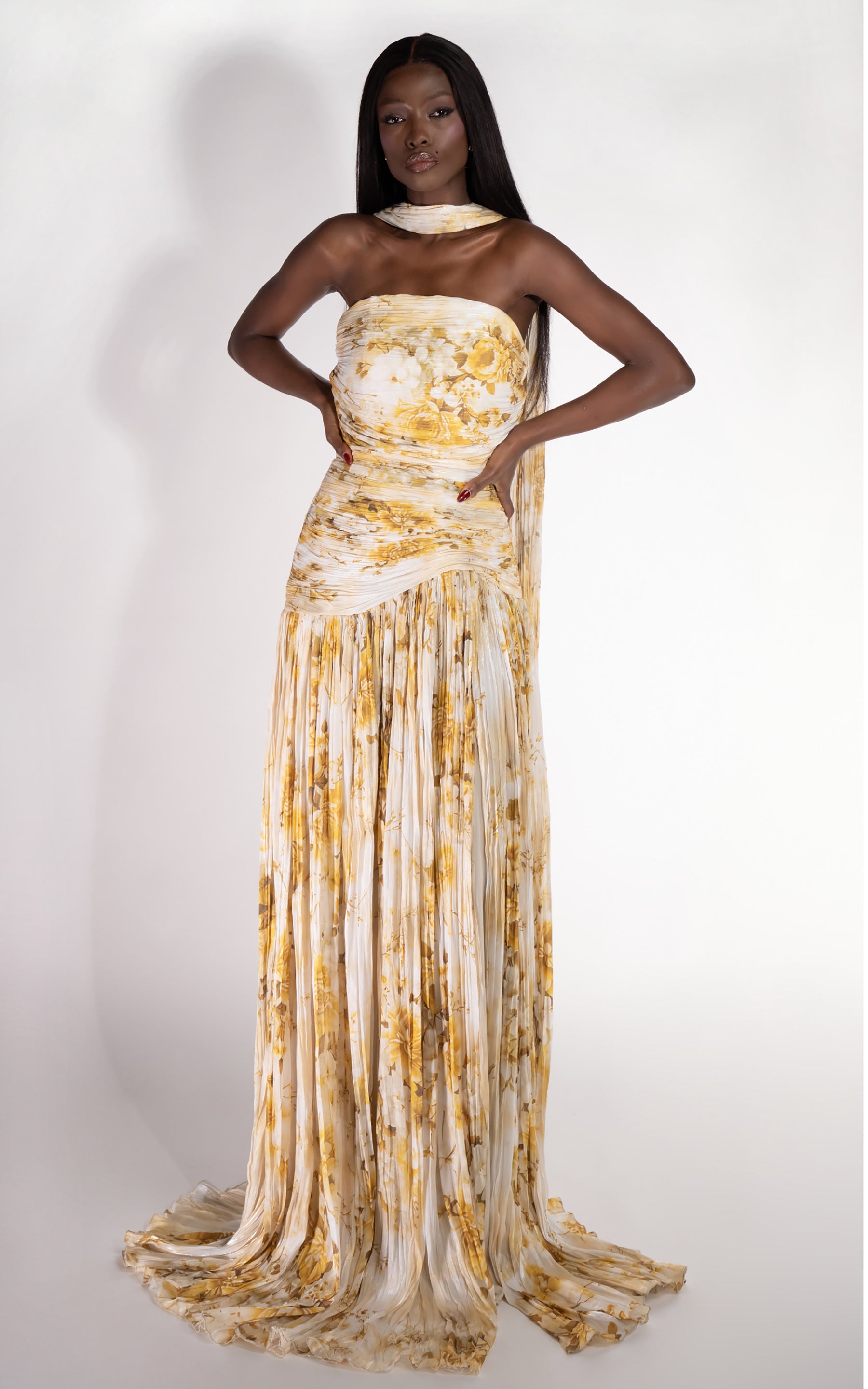 Długa żółta sukienka damska Layne Bogas