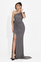 Rochie dama lunga gri Oleiana Bogas