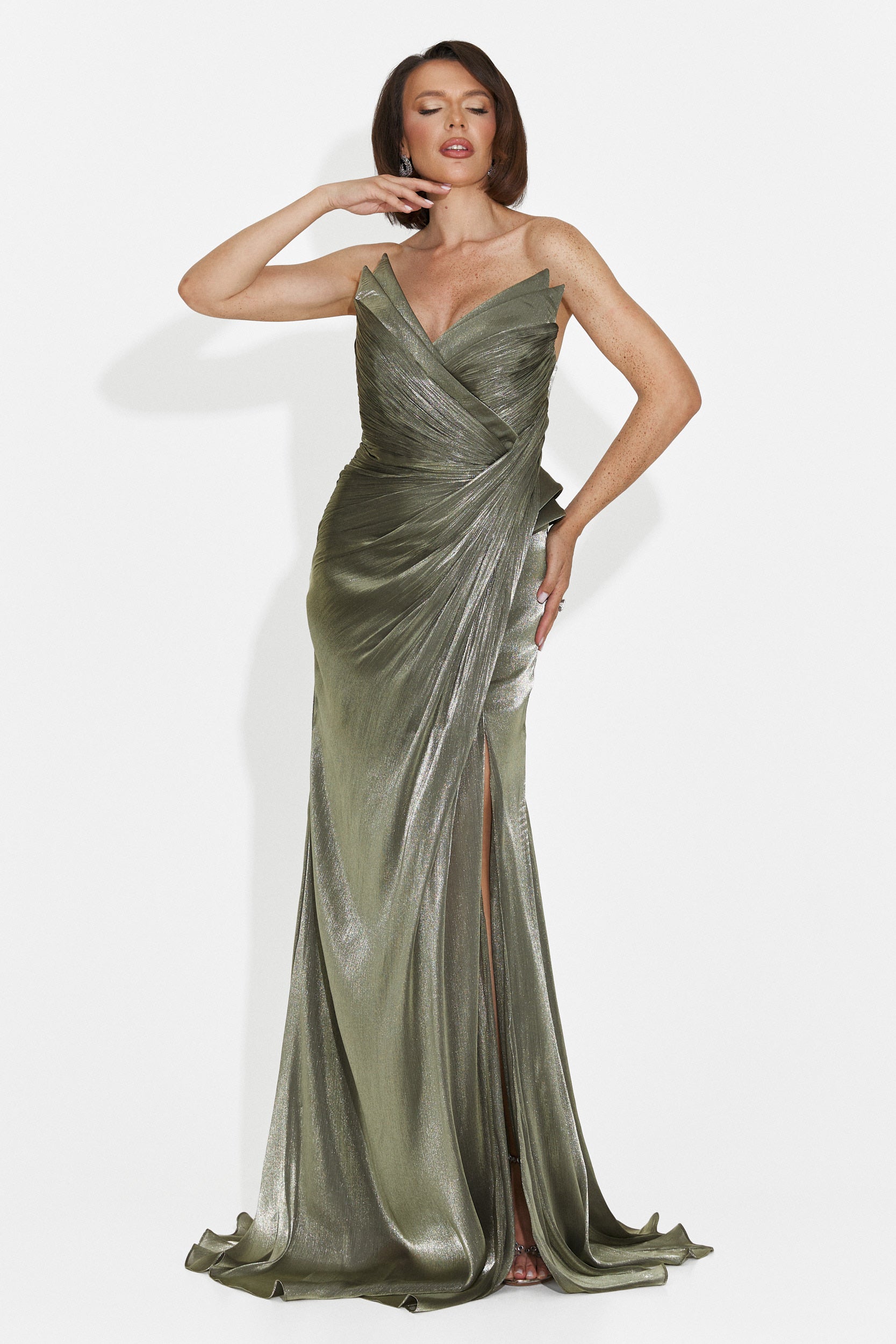 Tilda Bogas langes Khaki Damenkleid