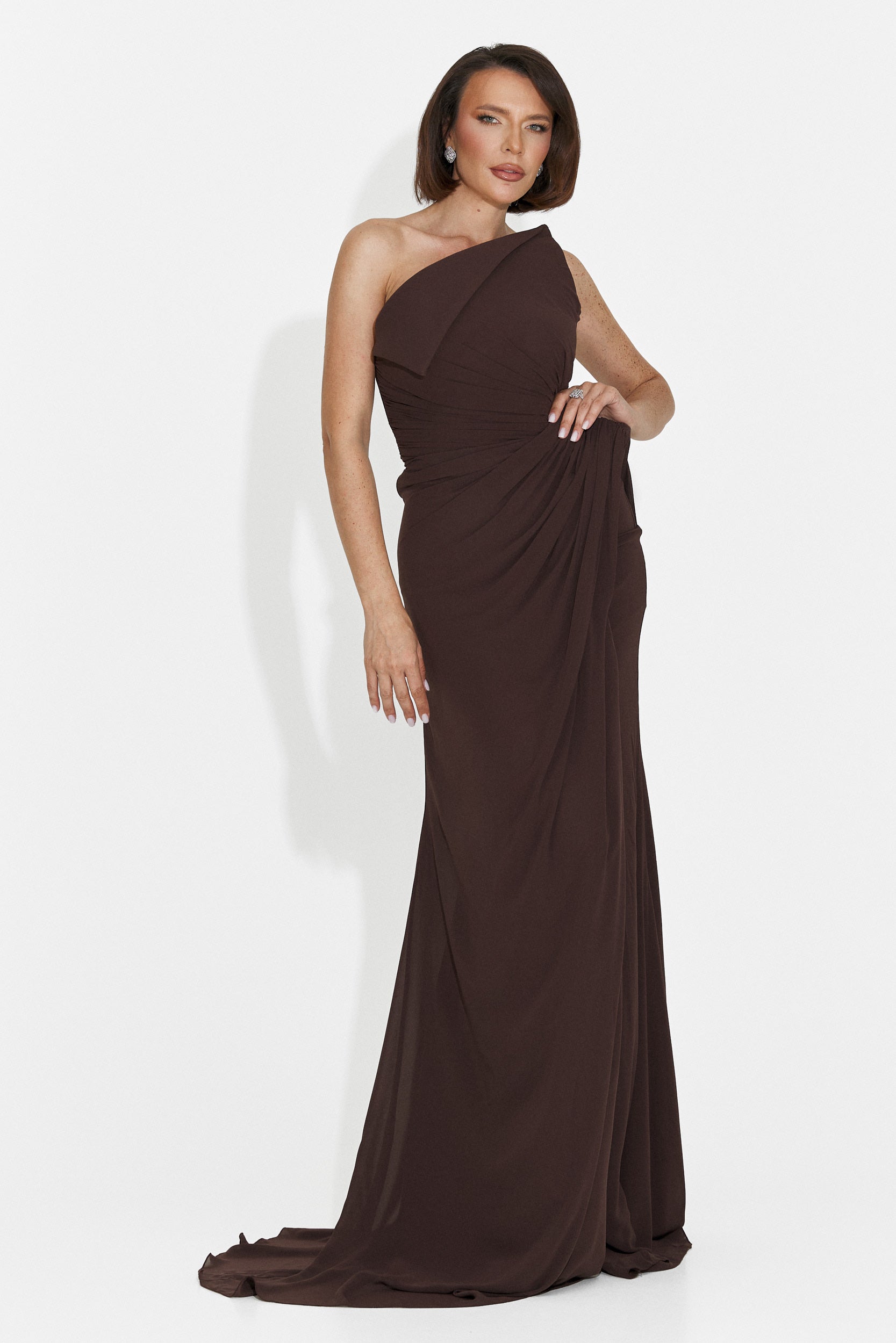 Felina Bogas Long Brown Dress for Women