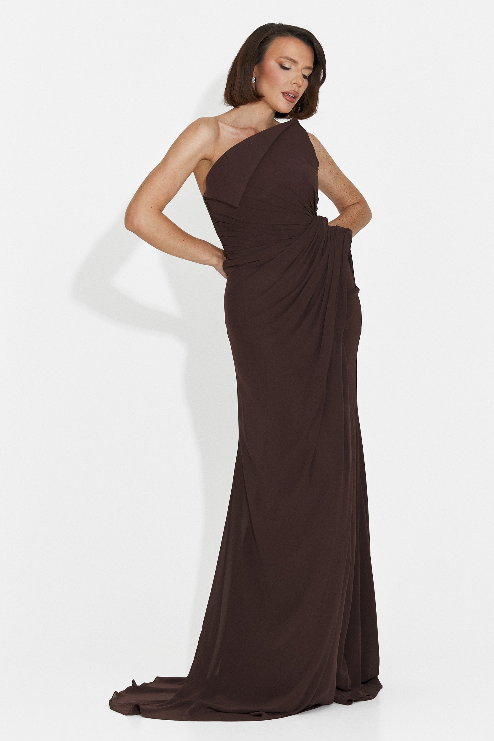 Felina Bogas Long Brown Dress for Women