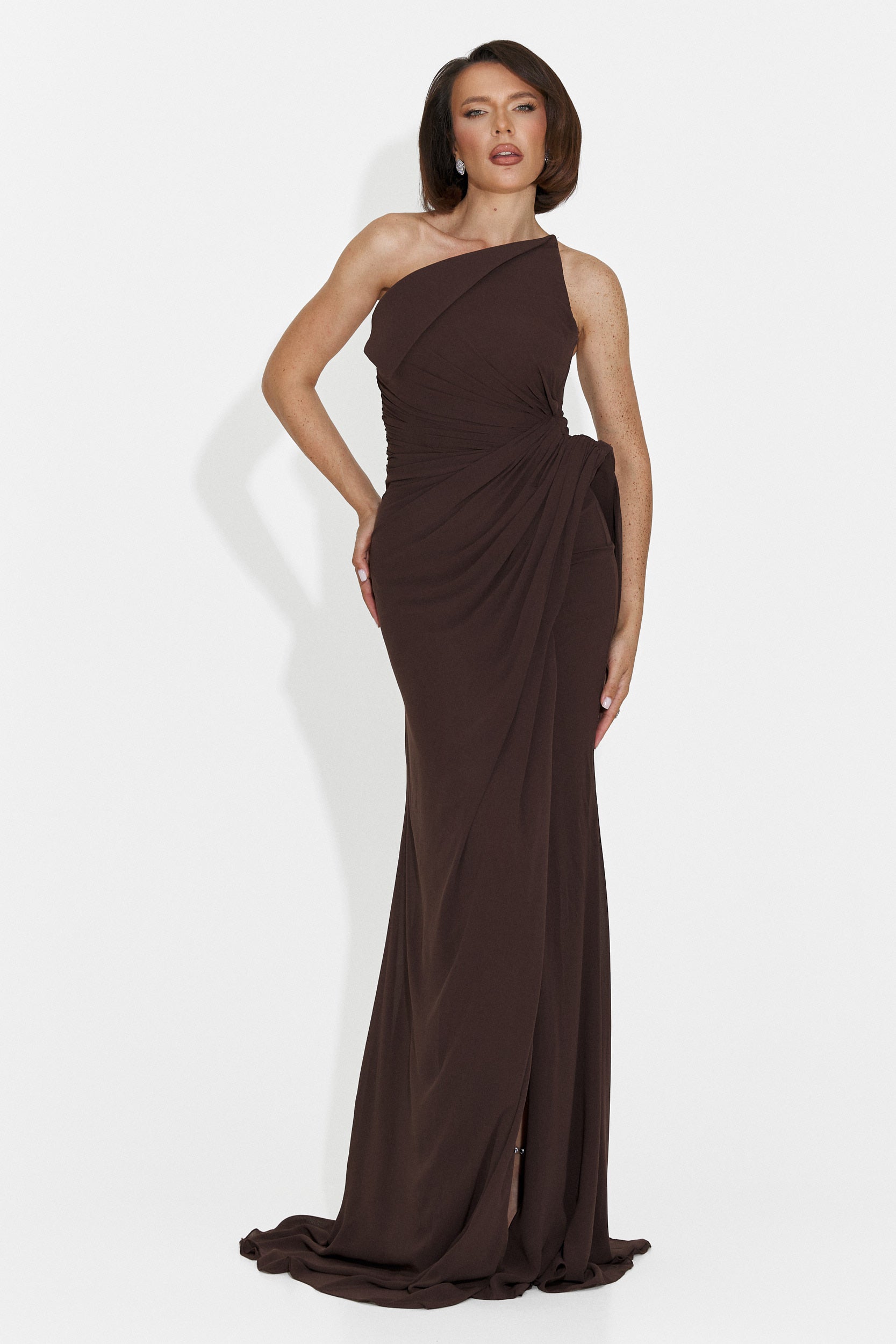 Felina Bogas Long Brown Dress for Women