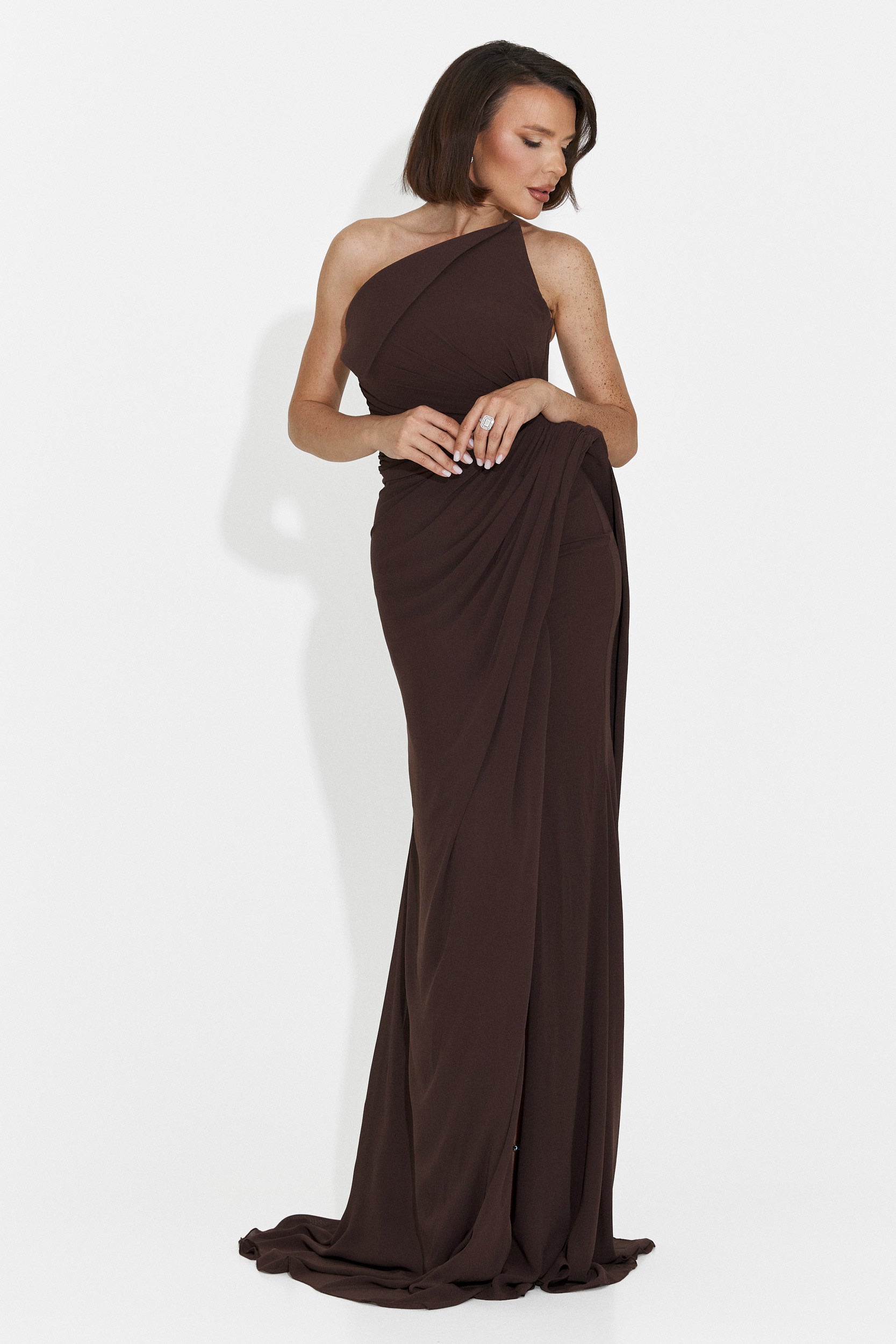 Felina Bogas Long Brown Dress for Women