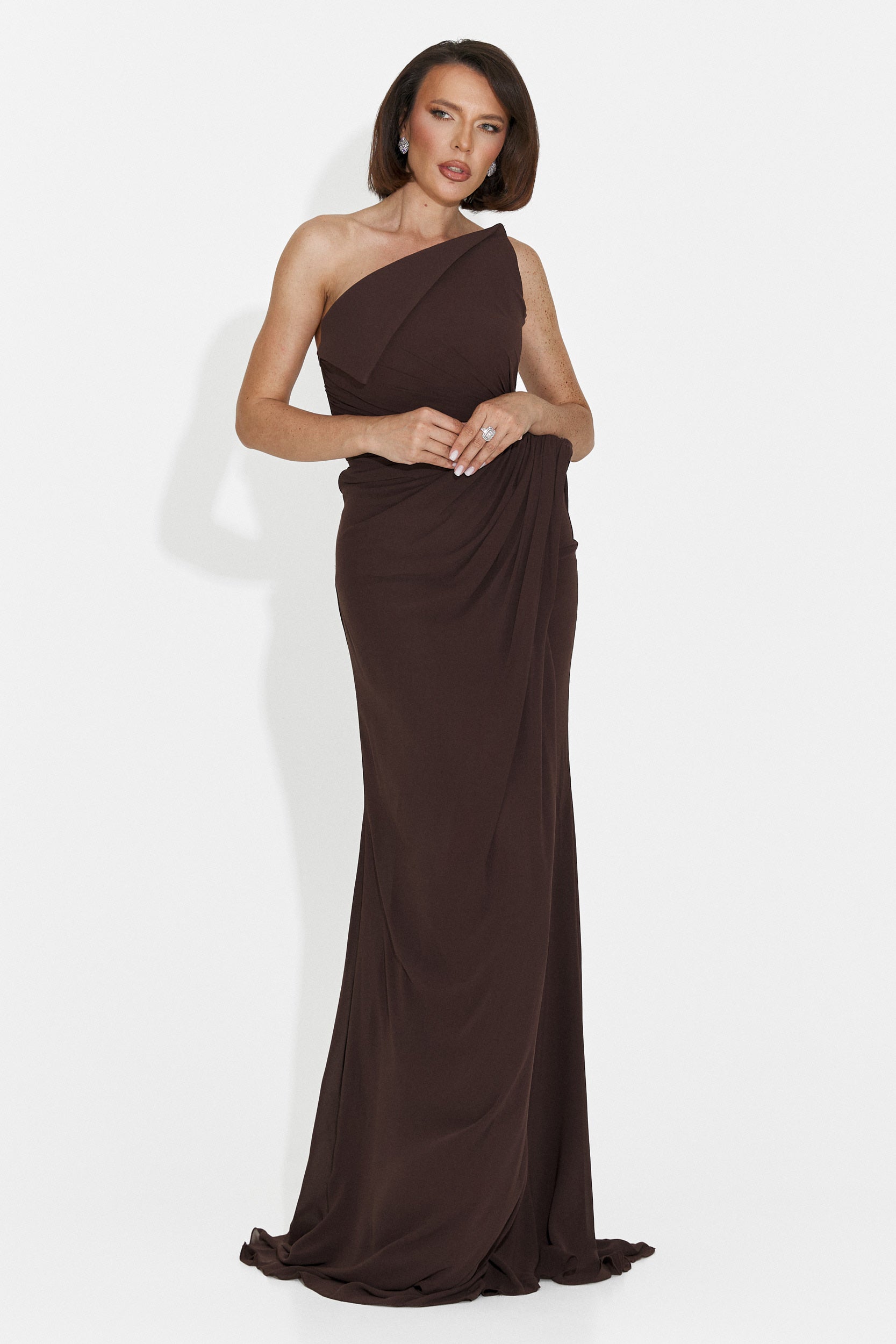 Felina Bogas Long Brown Dress for Women