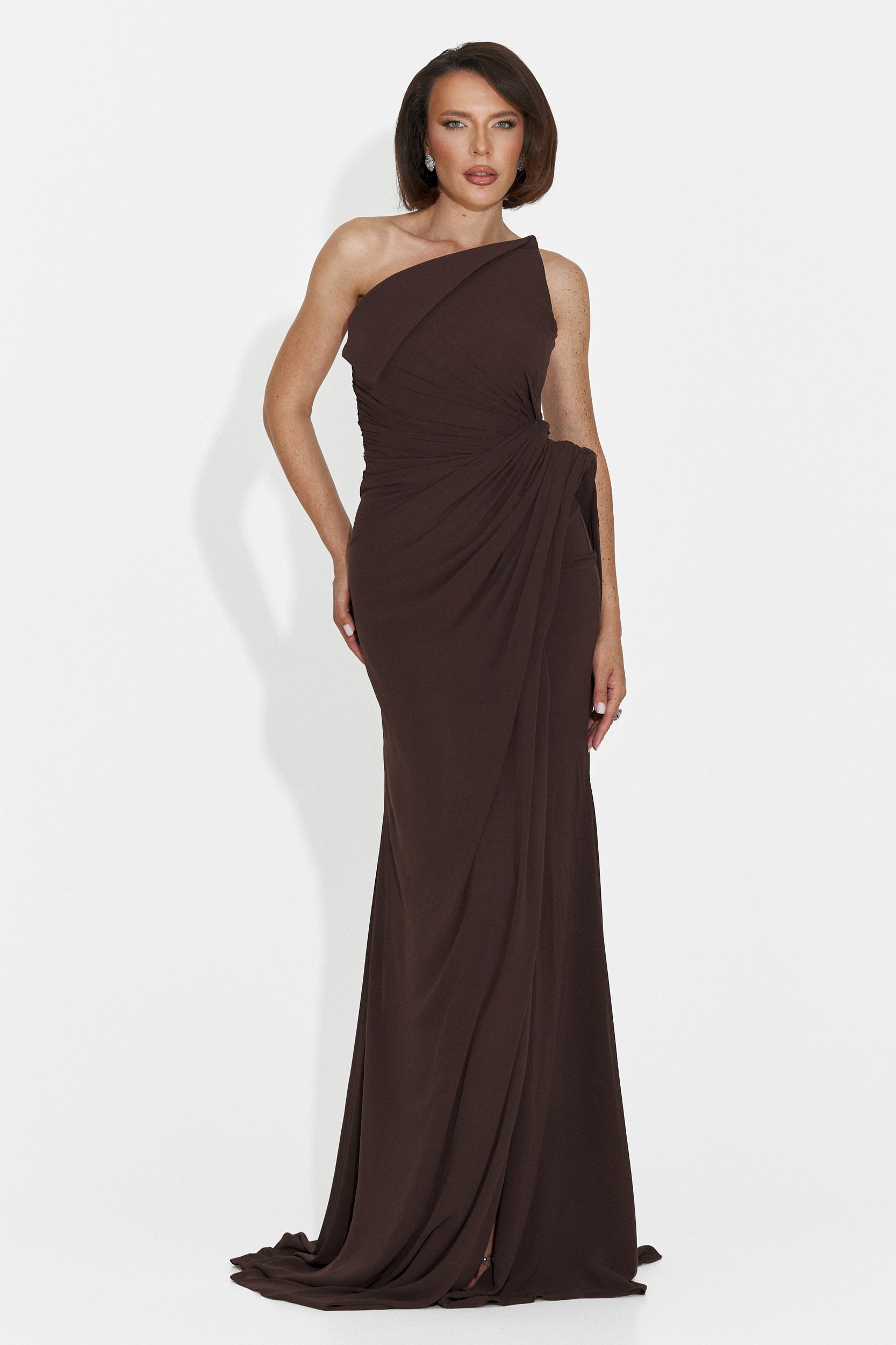Felina Bogas Long Brown Dress for Women