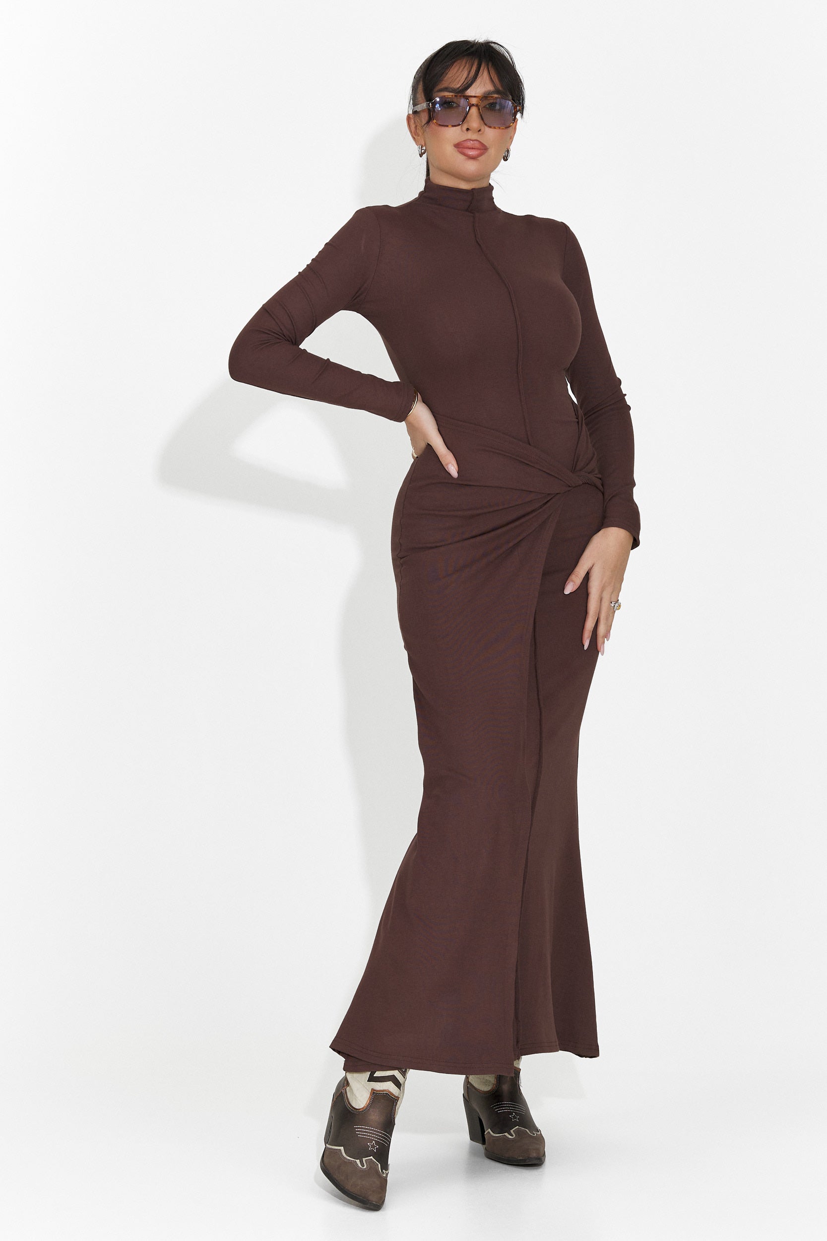 Robe Longue Marron pour Dames de Sharita Bogas