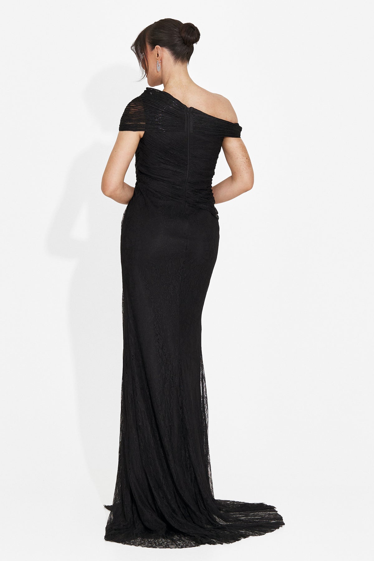 Long black women's dress Alanea Bogas, image 2 of 7