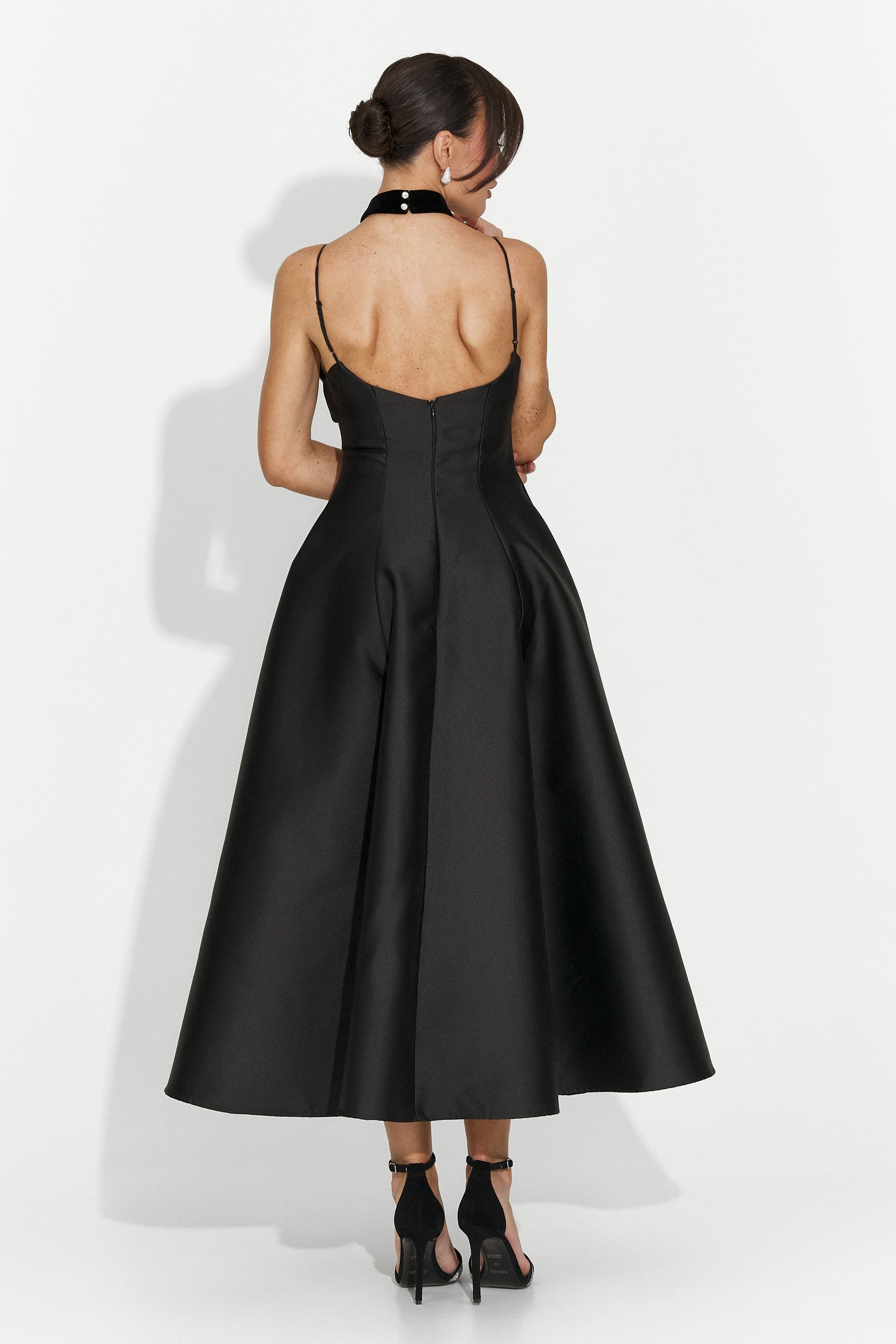 Abito donna lungo nero Coriza Bogas