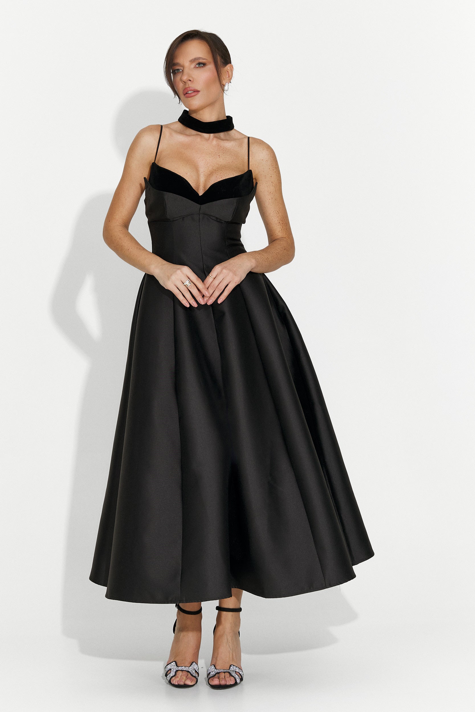 Long black women's dress Coriza Bogas