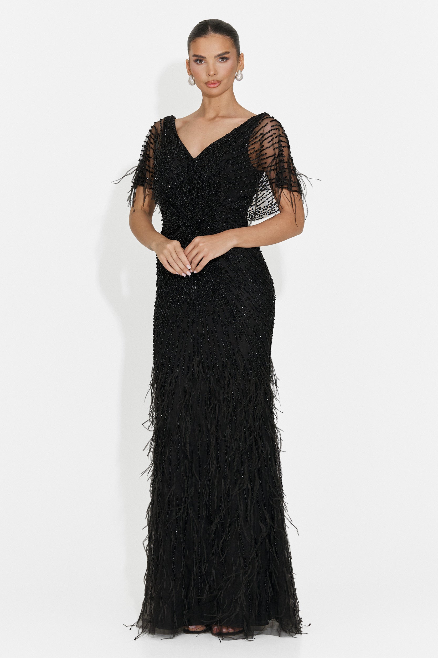 Rochie dama lunga neagra Elke Bogas