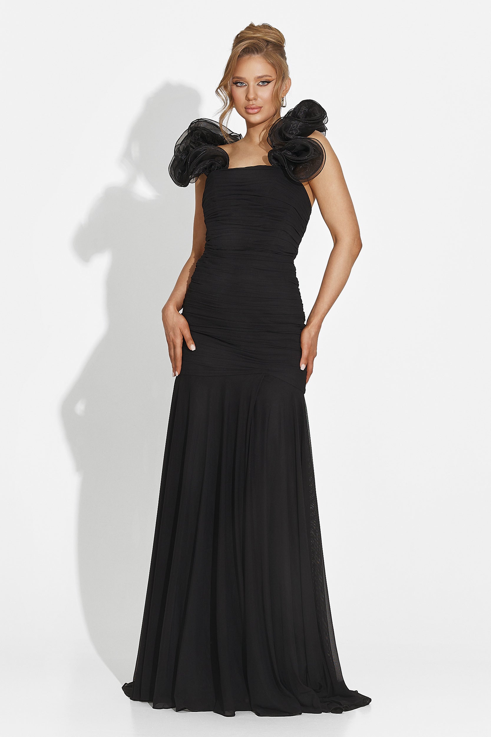 Robe longue noire pour femme Guilena Bogas