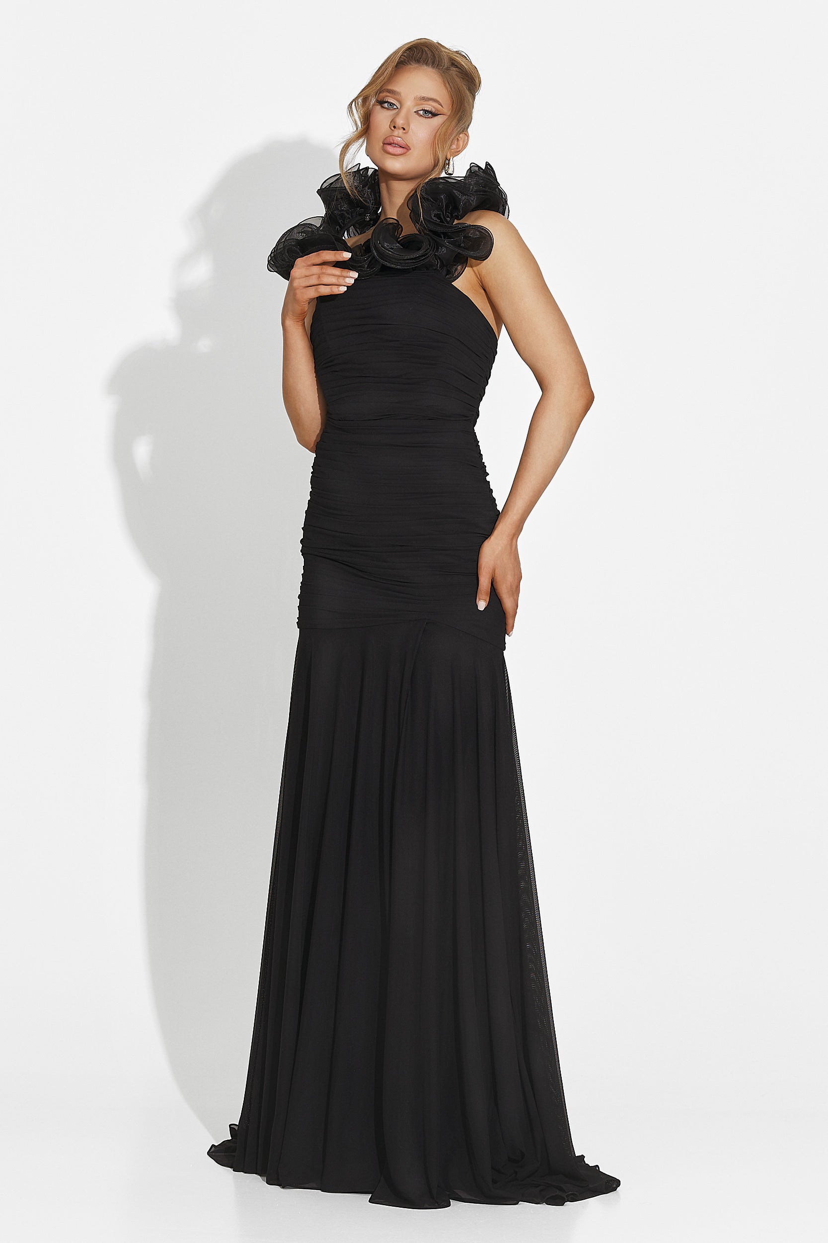 Robe longue noire pour femme Guilena Bogas