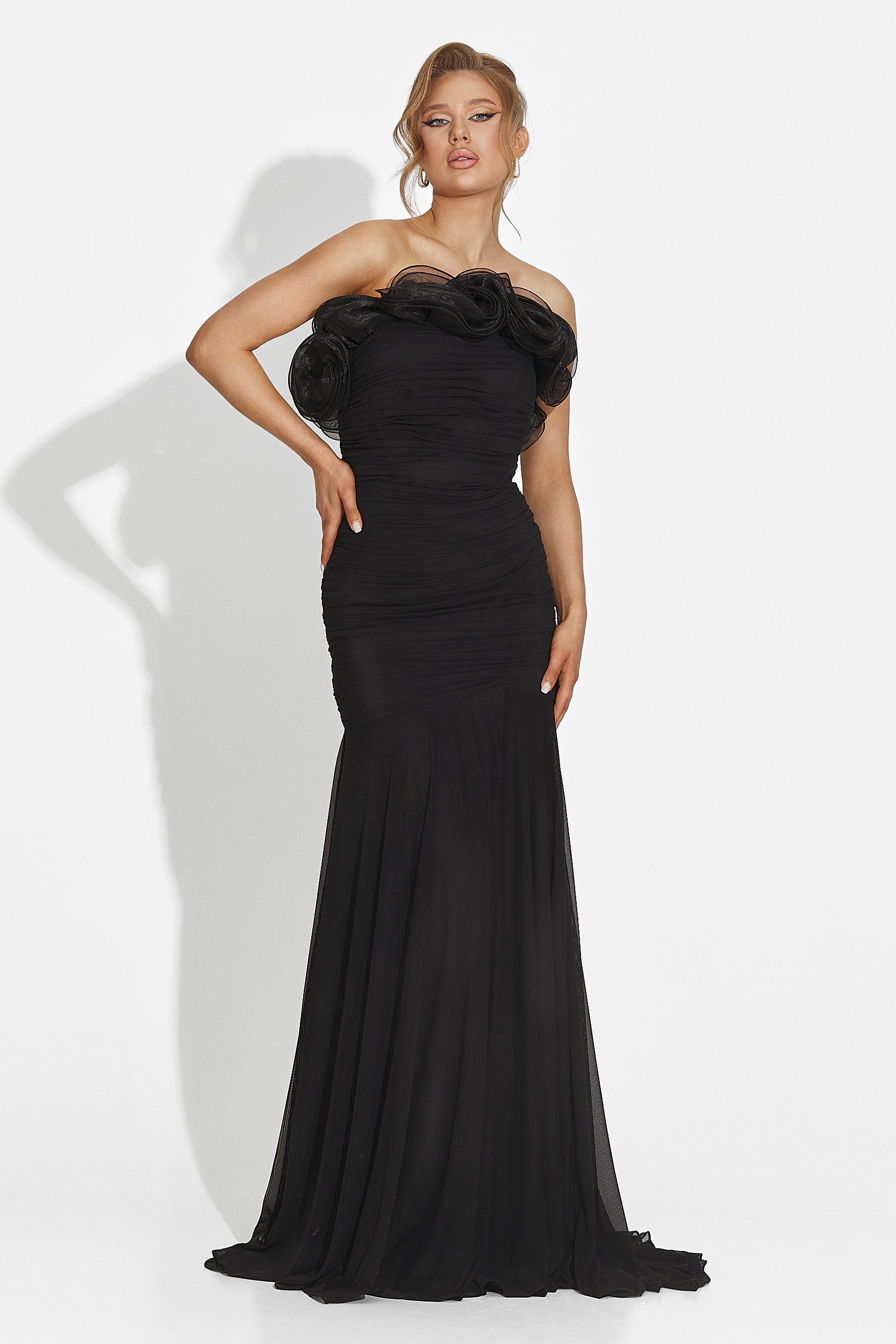 Robe longue noire pour femme Guilena Bogas
