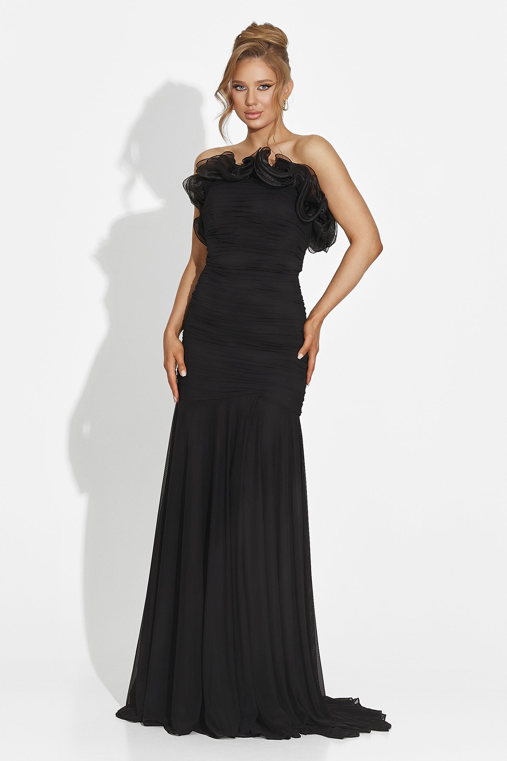 Robe longue noire pour femme Guilena Bogas
