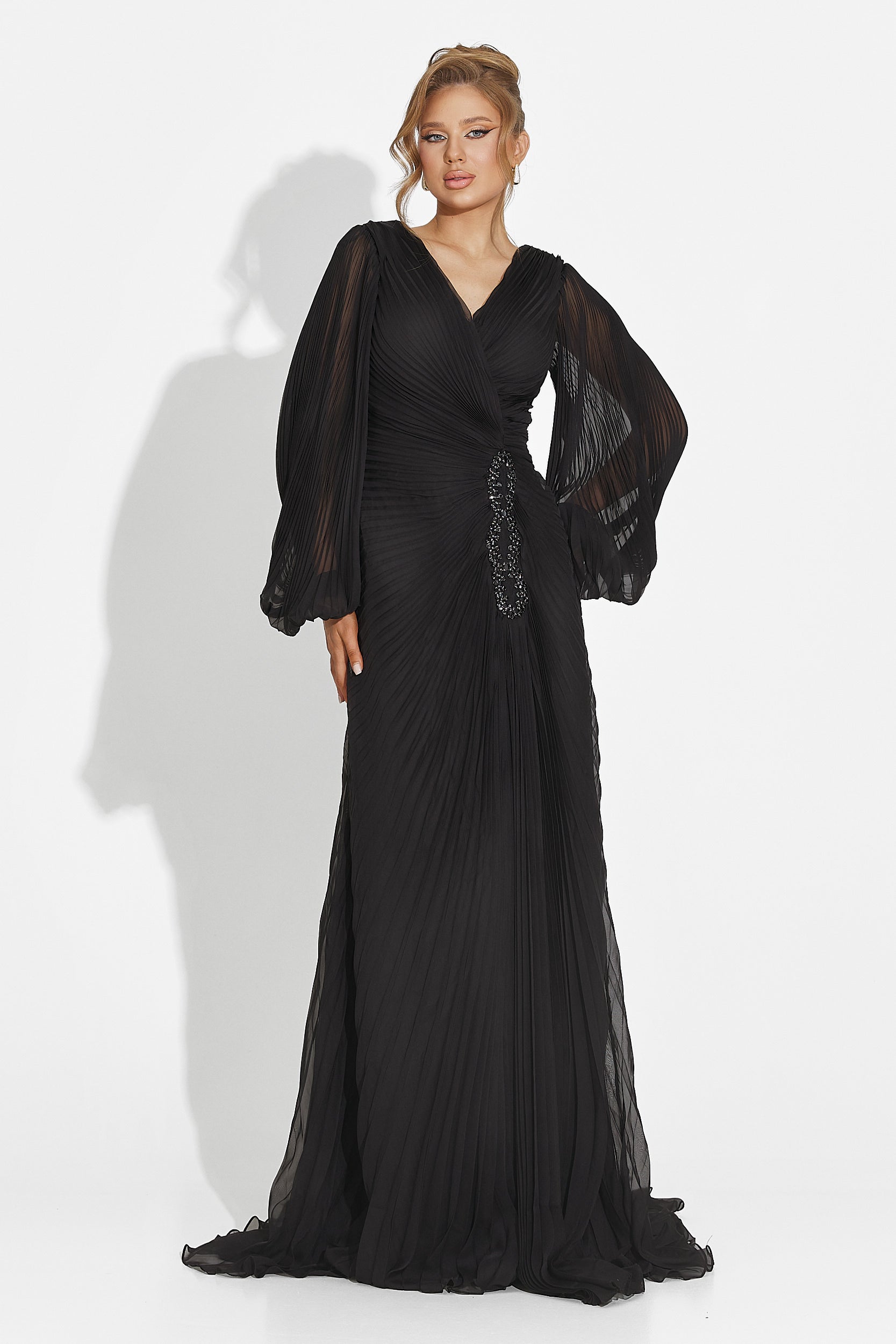 Linares Bogas Long Black Dress for Women