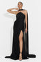 Lotas Bogas langes schwarzes Kleid für Frauen
