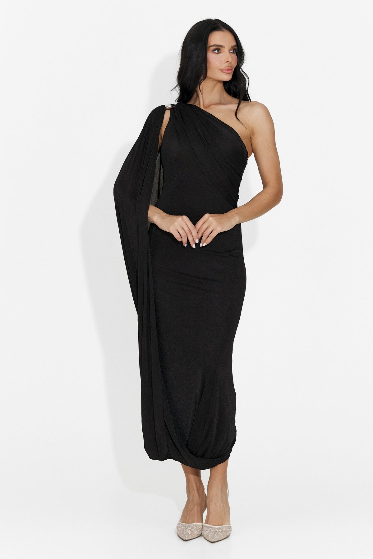 Women's long black dress Samiray Bogas, image 6 of 7