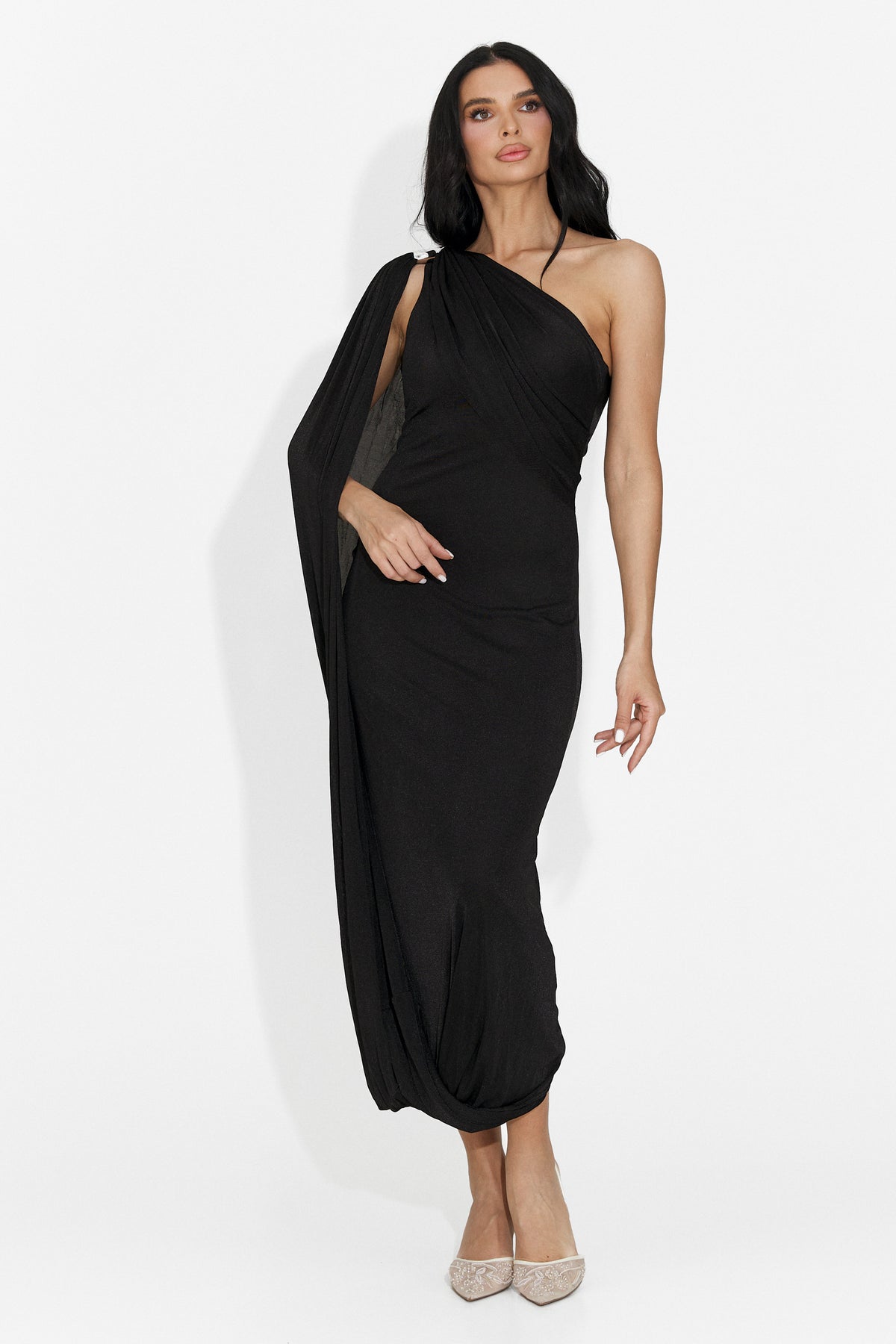 Women's long black dress Samiray Bogas, image 3 of 7