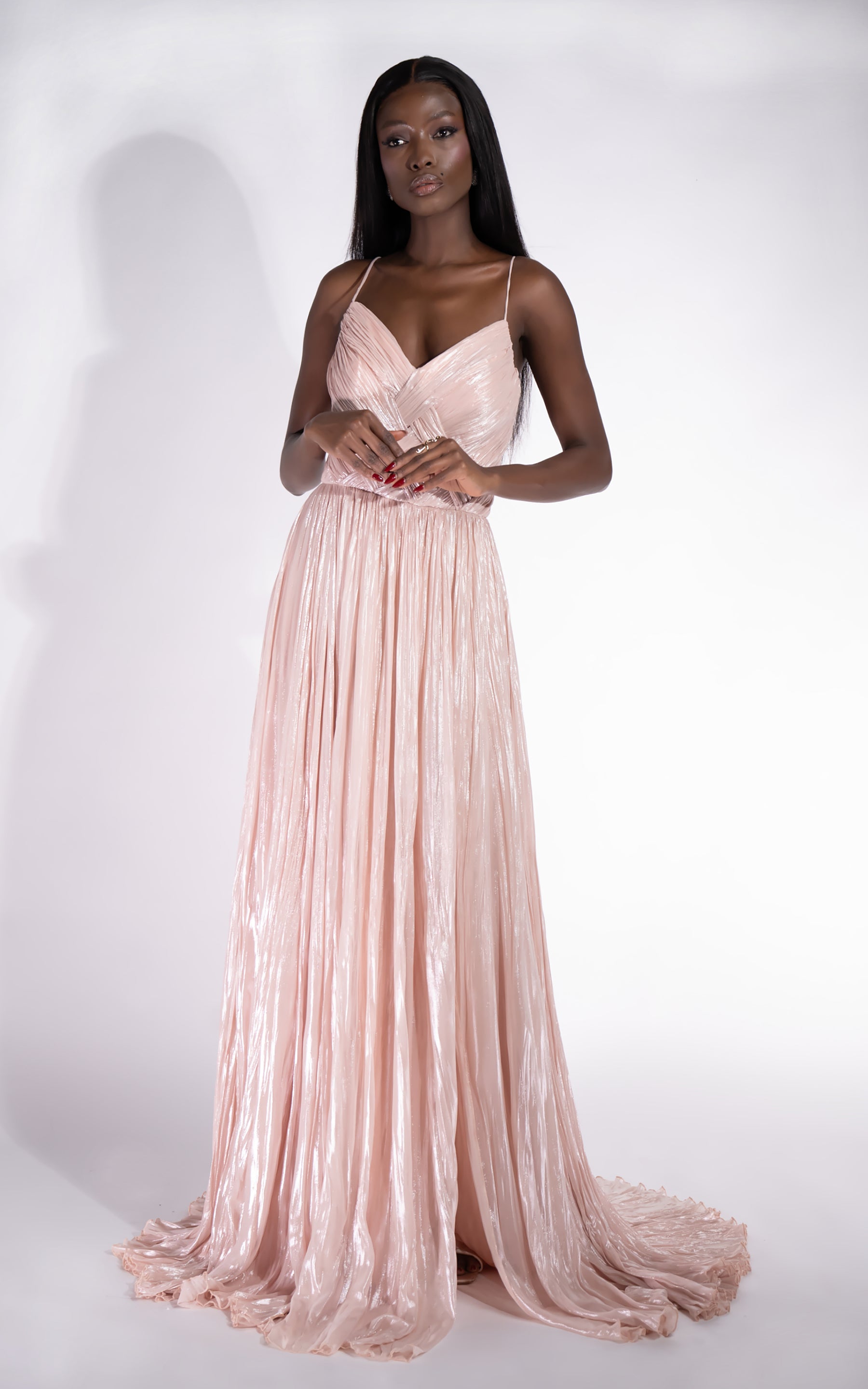 Edyna Bogas Long Peach Dress for Women Edyna Bogas Long Peach Dress for Women