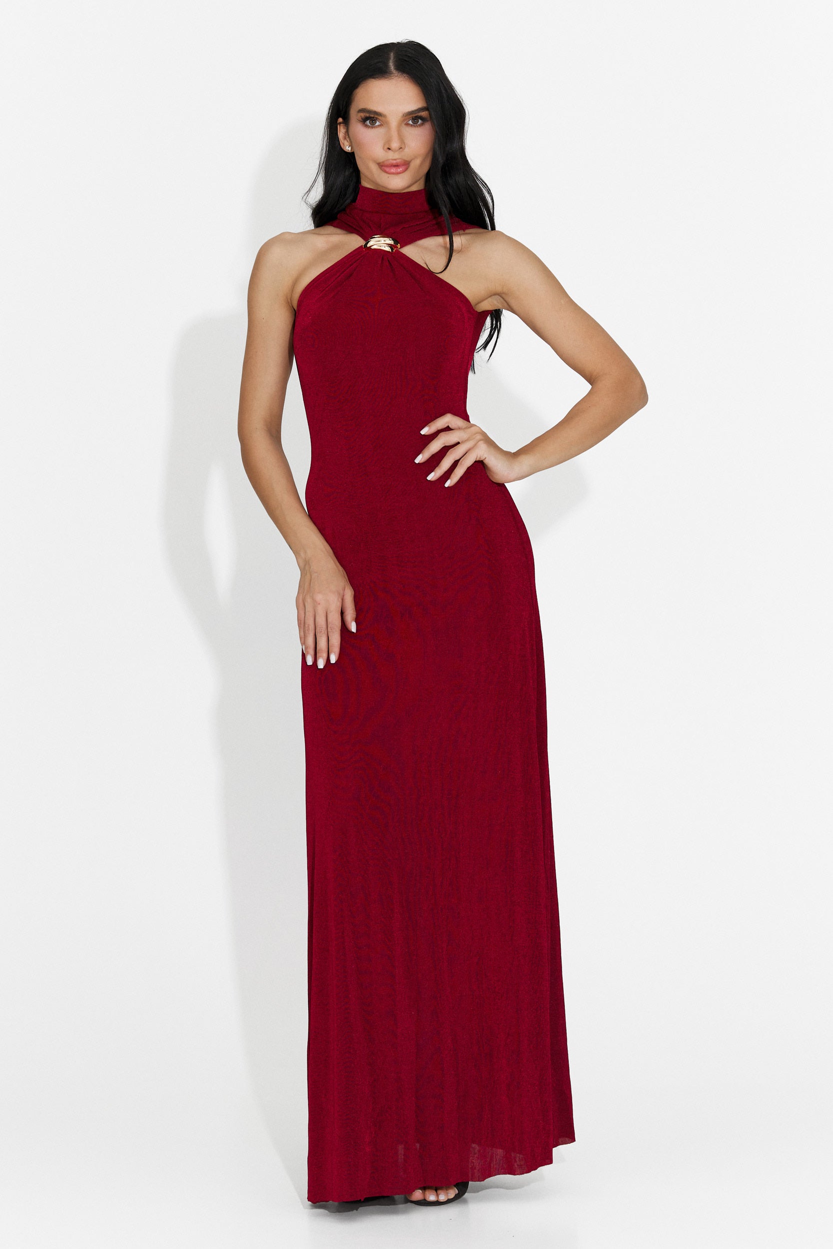 Alecsona Bogas Long Red Dress for Women