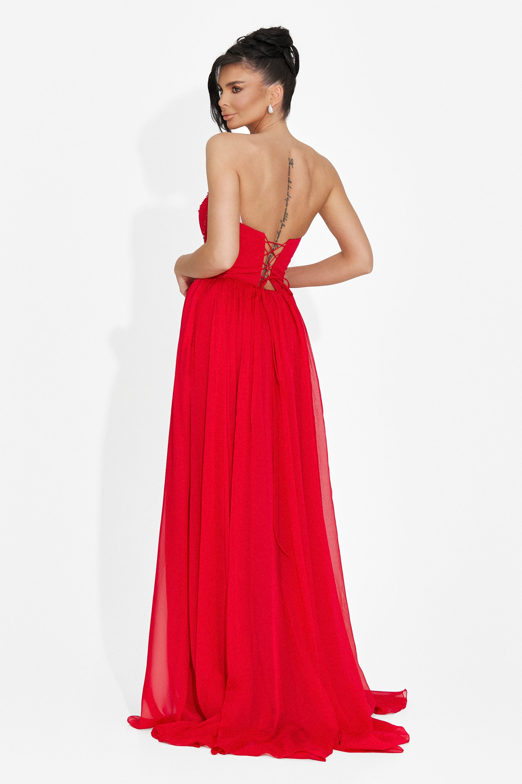 Rochie dama lunga rosie Anaika Bogas