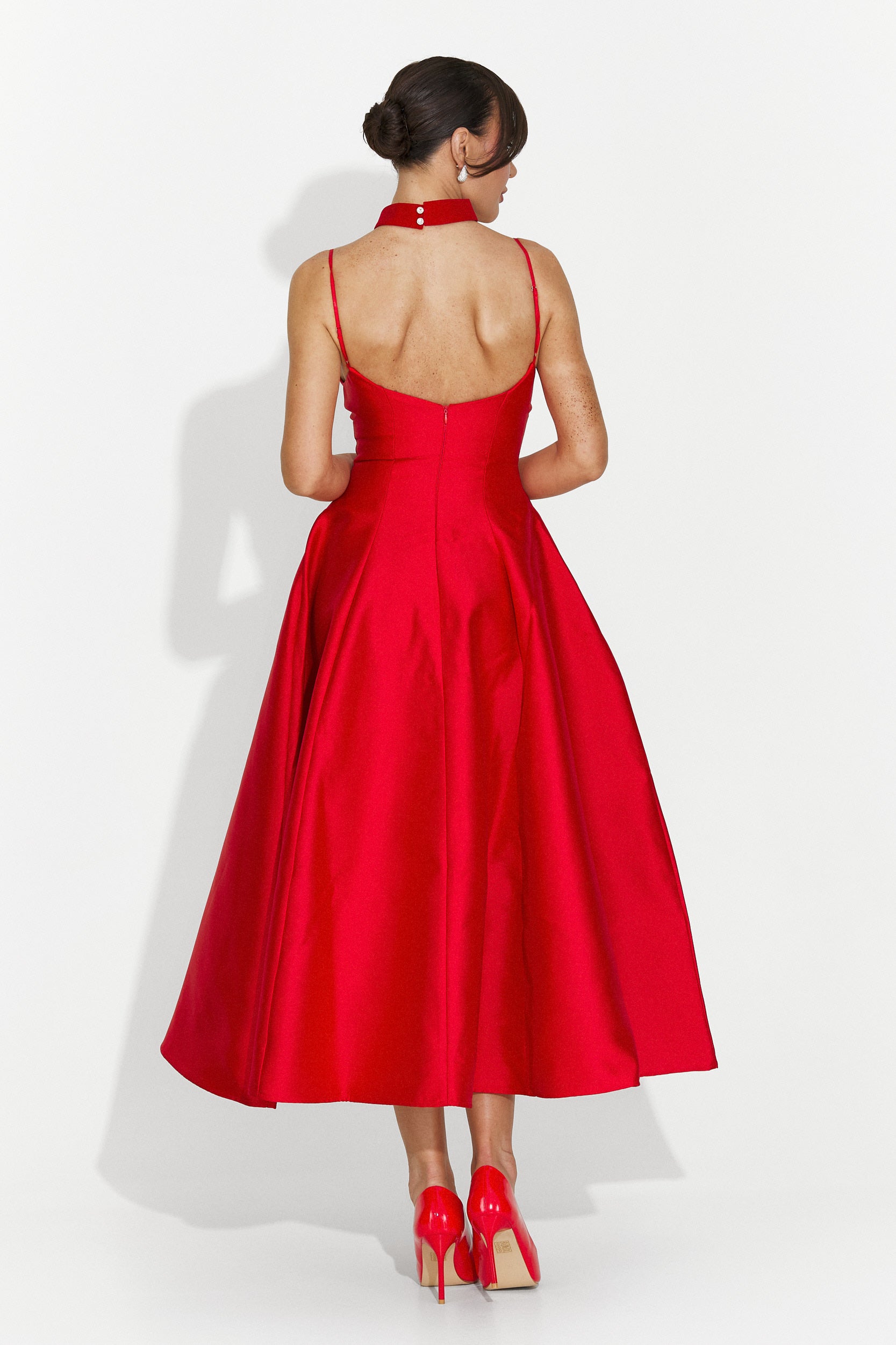 Long Red Women's Dress Coriza Bogas