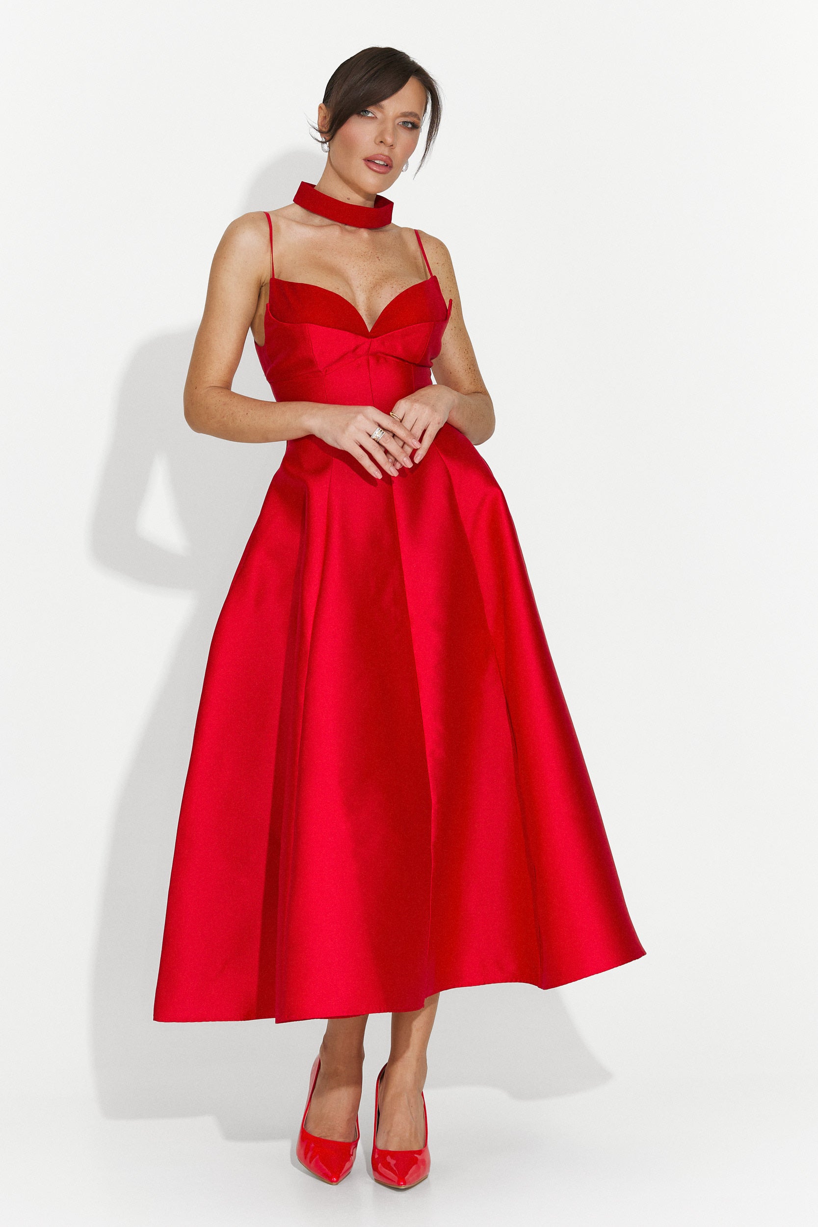 Robe femme longue rouge Coriza Bogas