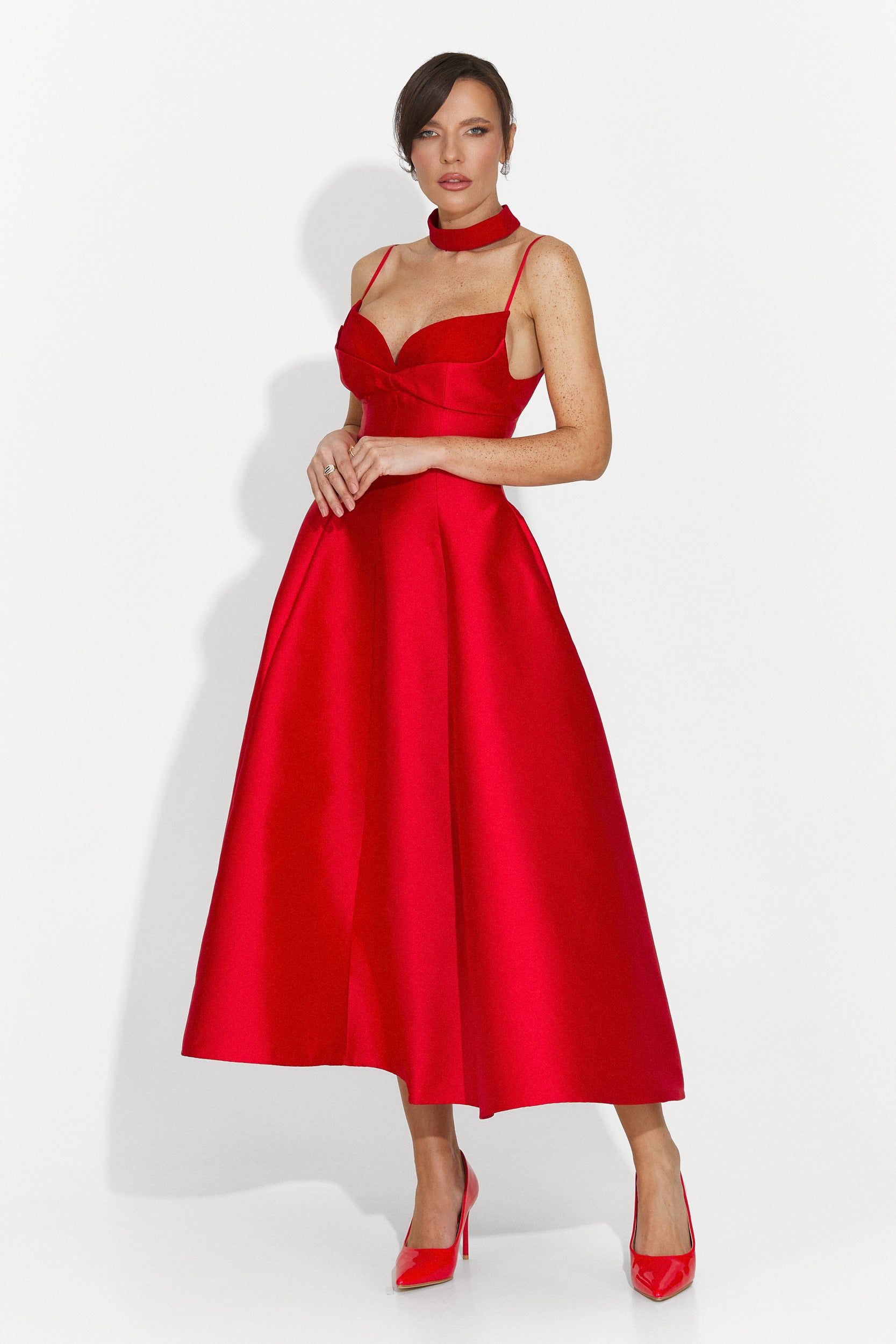 Robe femme longue rouge Coriza Bogas