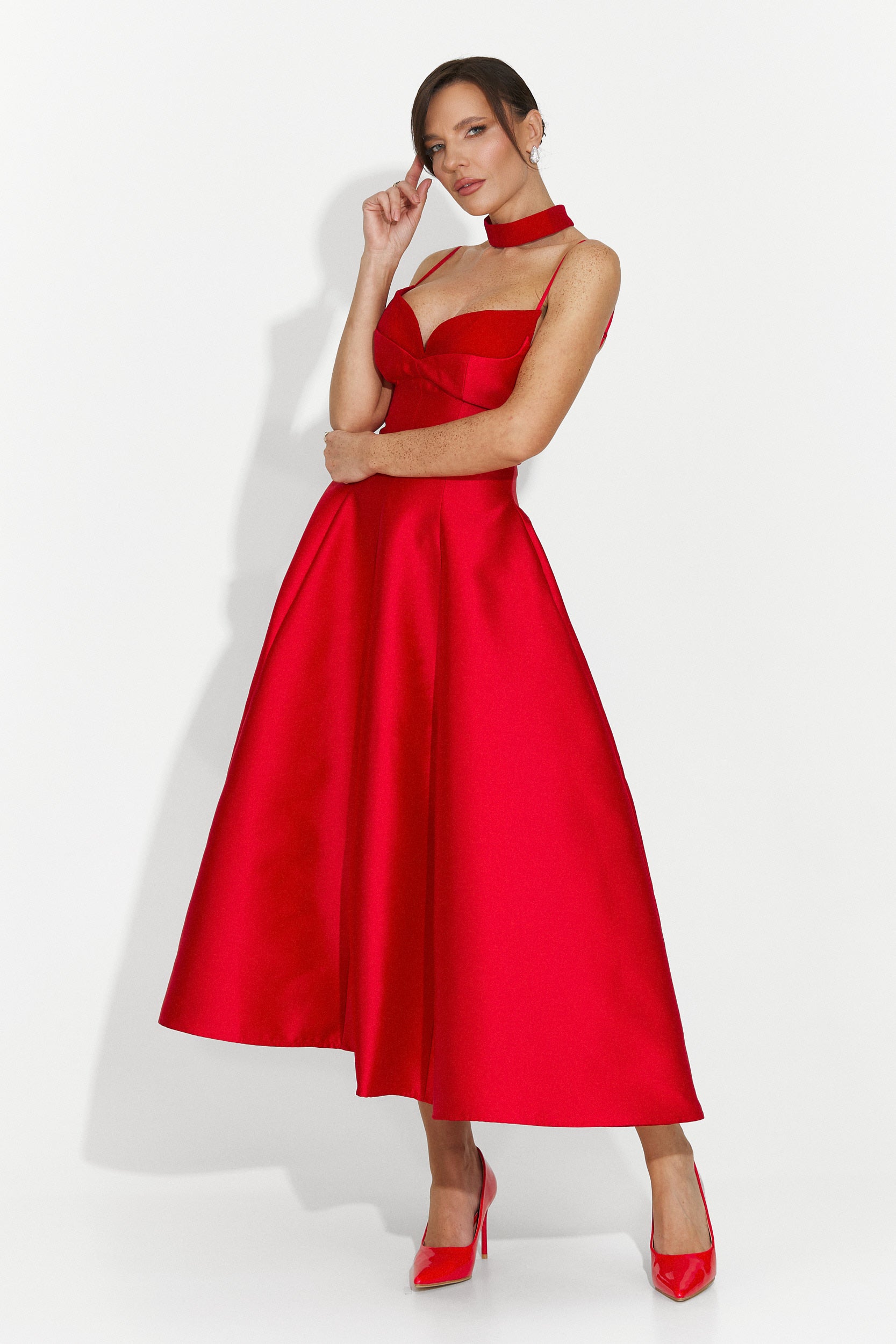 Robe femme longue rouge Coriza Bogas
