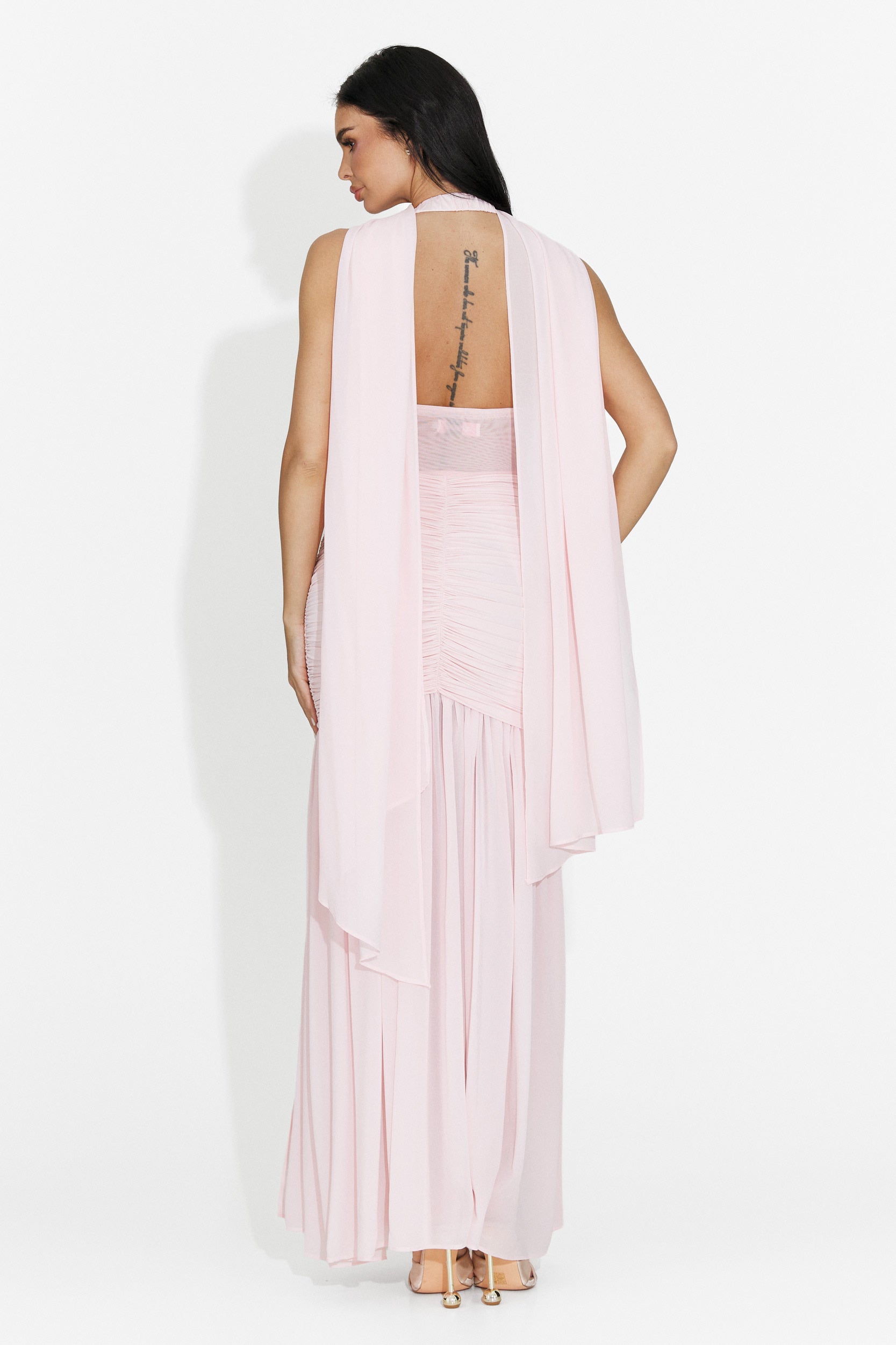 Rochie dama lunga roz Cistela Bogas