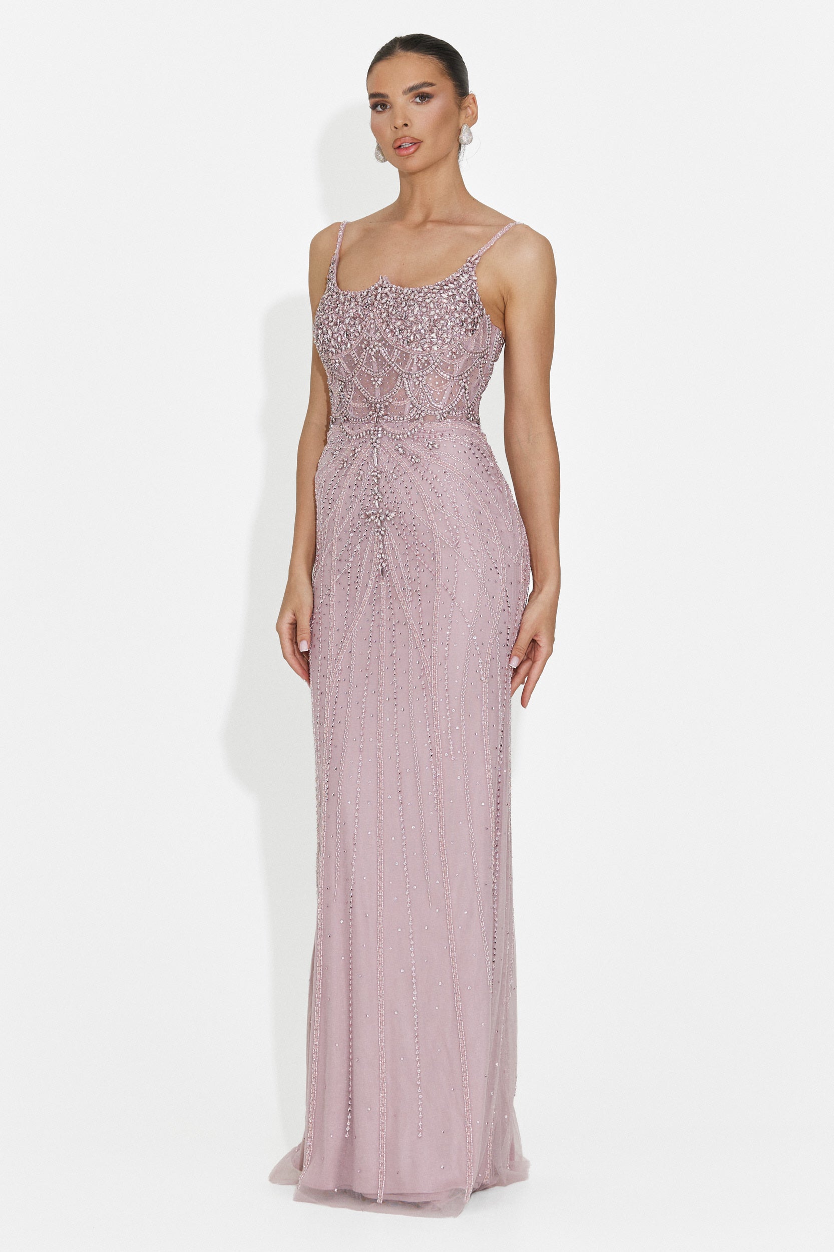 Rochie dama lunga roz Frauke Bogas