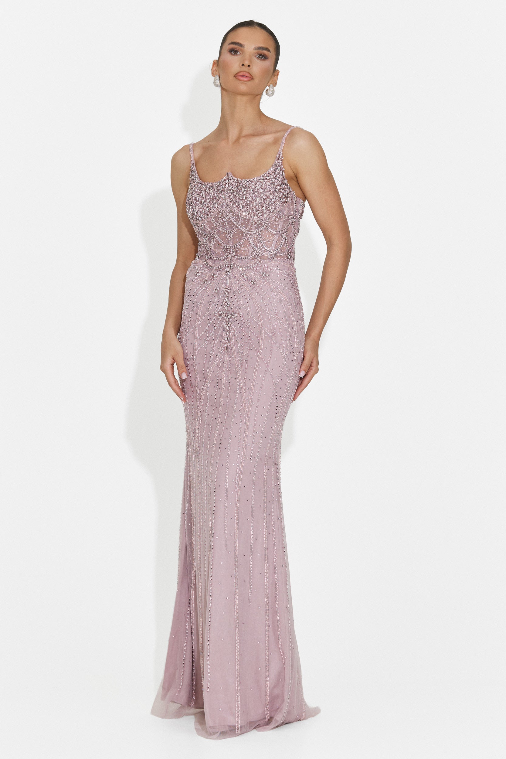 Frauke Bogas Long Pink Ladies Dress