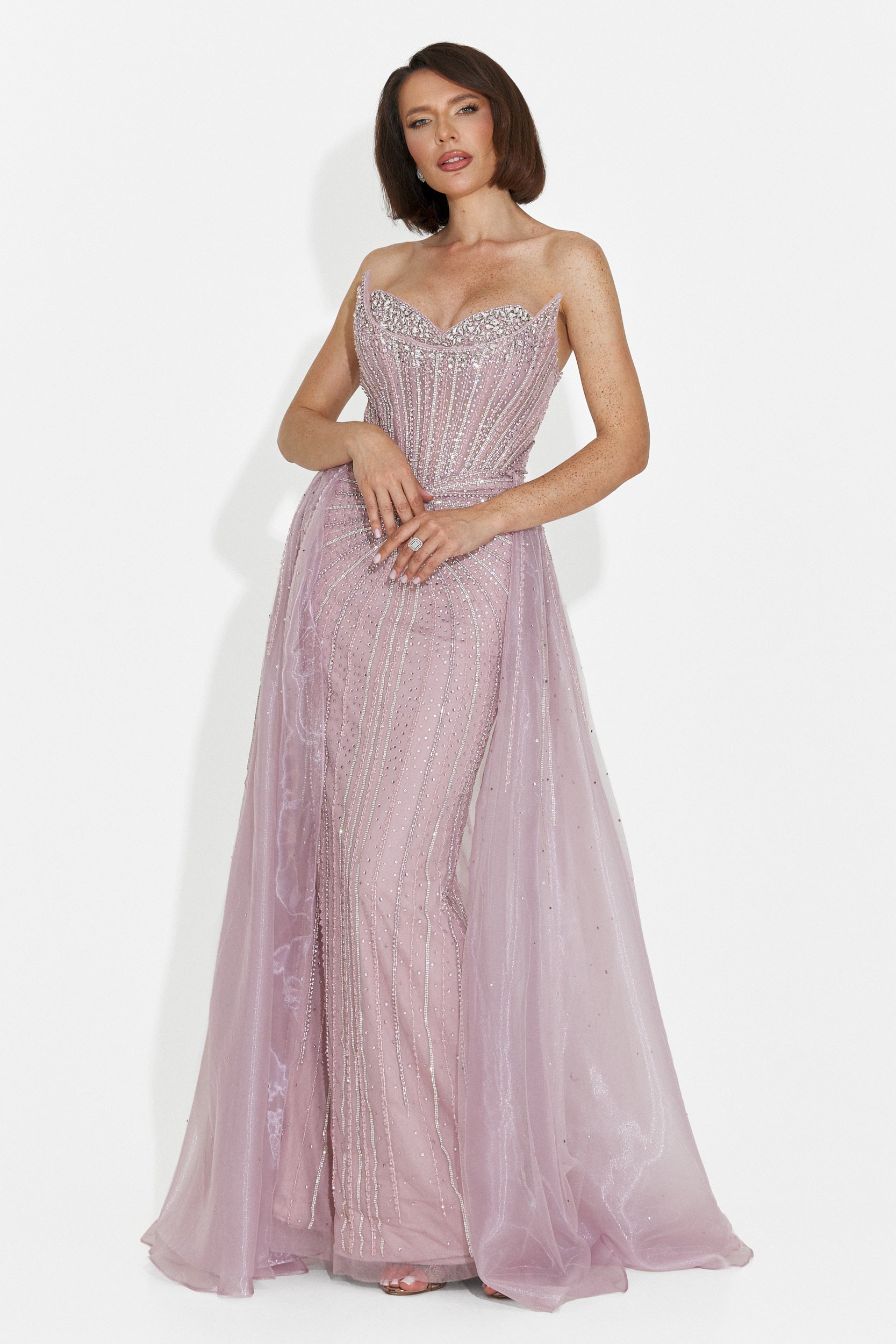 Long pink Gerda Bogas dress for women
